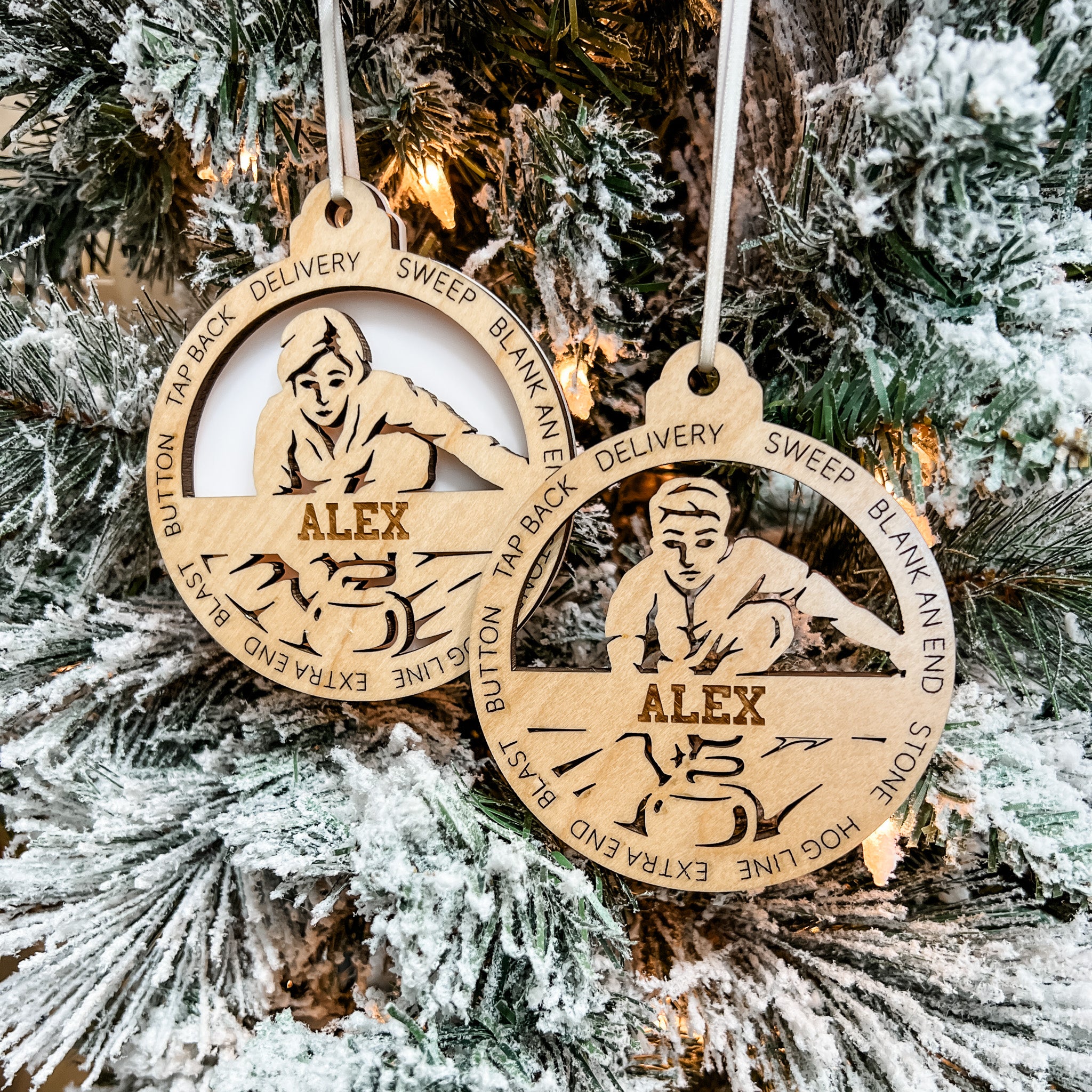 Personalized Curling Collection • Ornament, Magnet, Medal, or Mini Sign