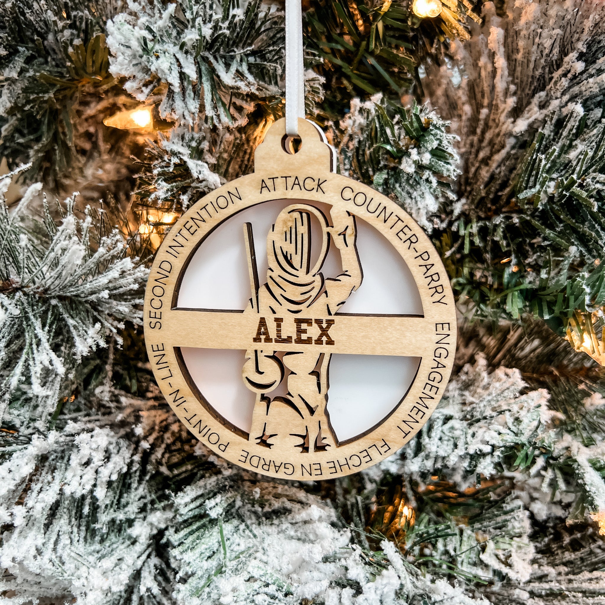 Personalized Fencing Collection • Ornament, Magnet, Medal, or Mini Sign