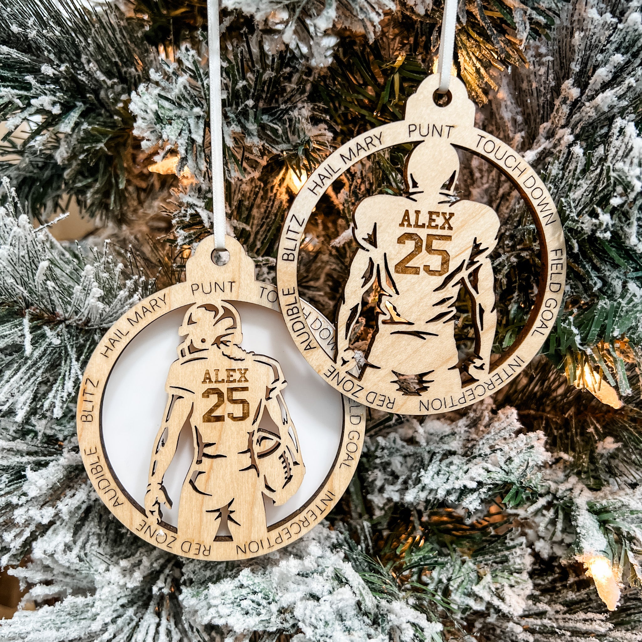 Personalized Football Collection • Ornament, Magnet, Medal, or Mini Sign