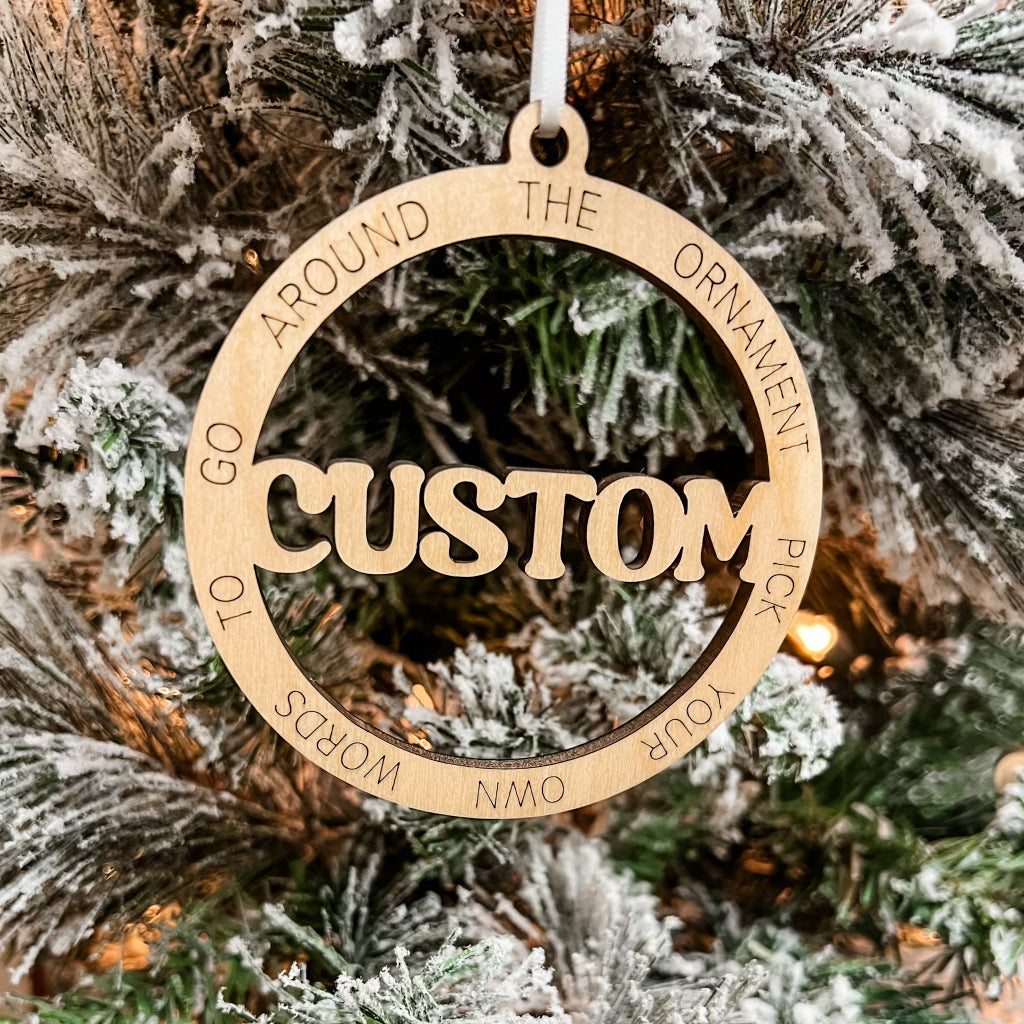 Design-Your-Own Custom Descriptive Wood Ornament