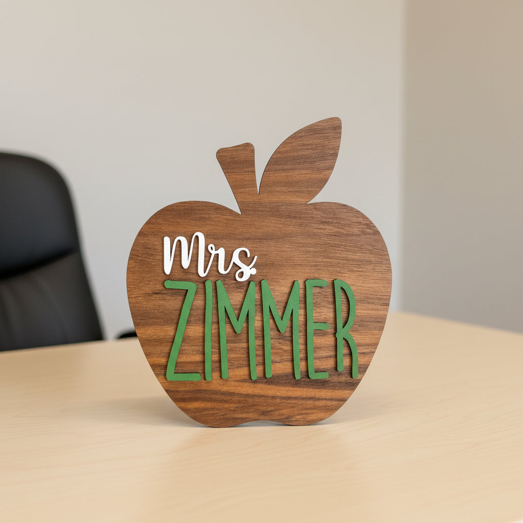 Personalized Teacher Apple Sign
