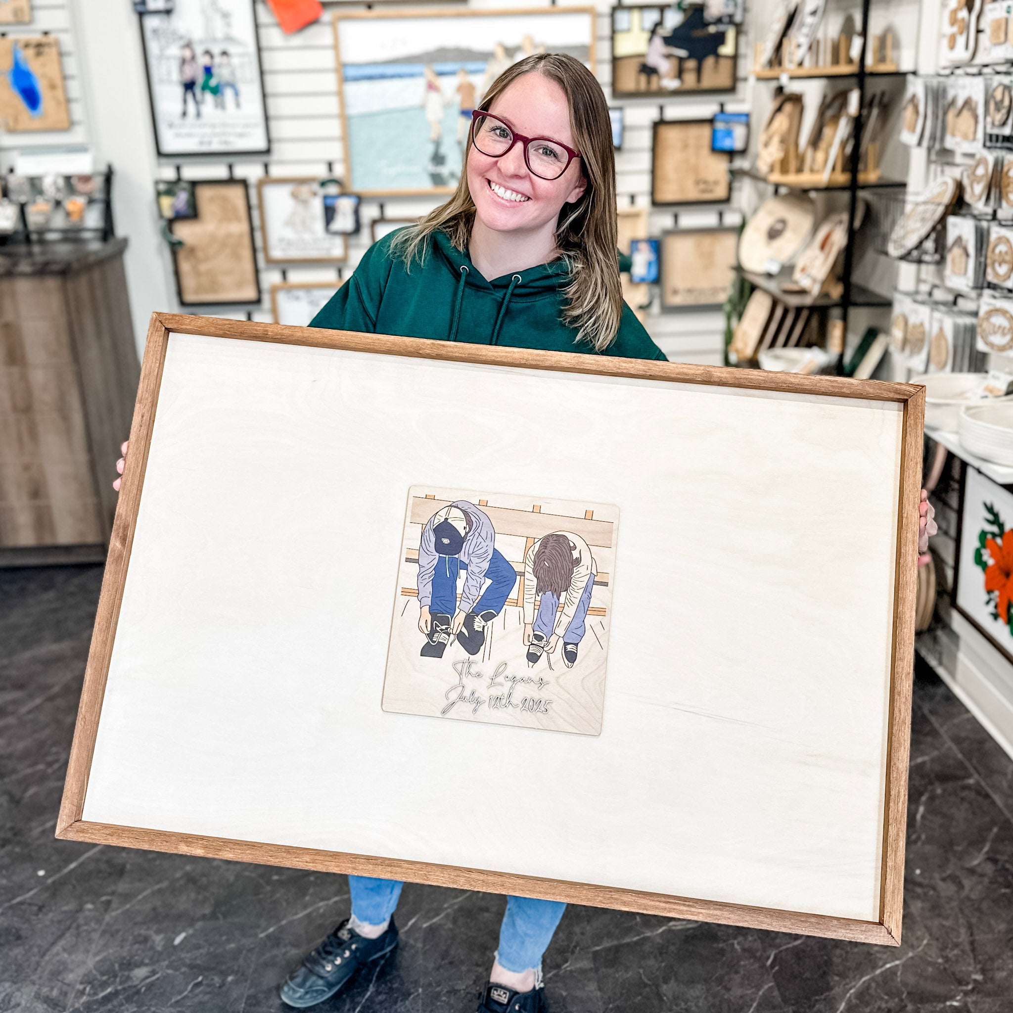 The Custom Guestbook • Signable Wood Alternative Guestbook with Custom Engraving • For Weddings, Retirements, & Milestone Birthdays