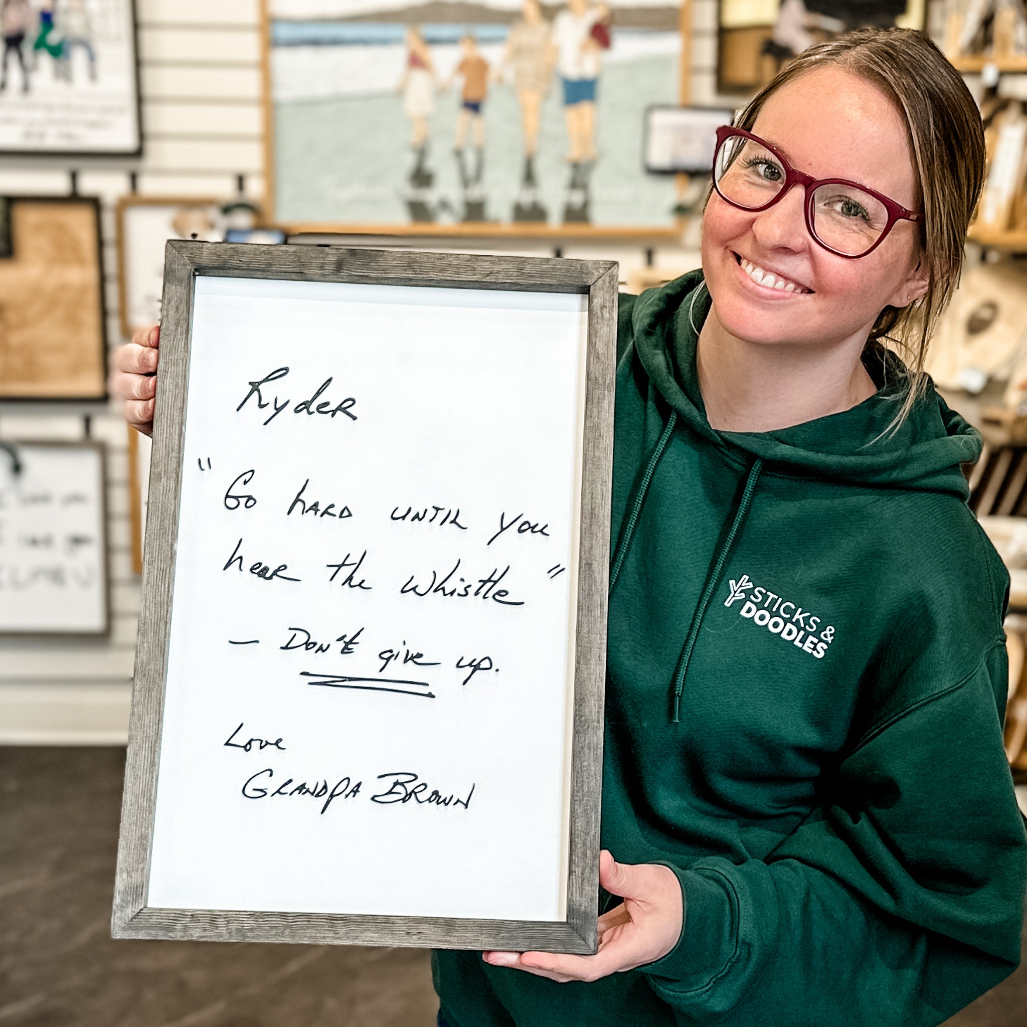 Custom Handwriting Photo Artwork