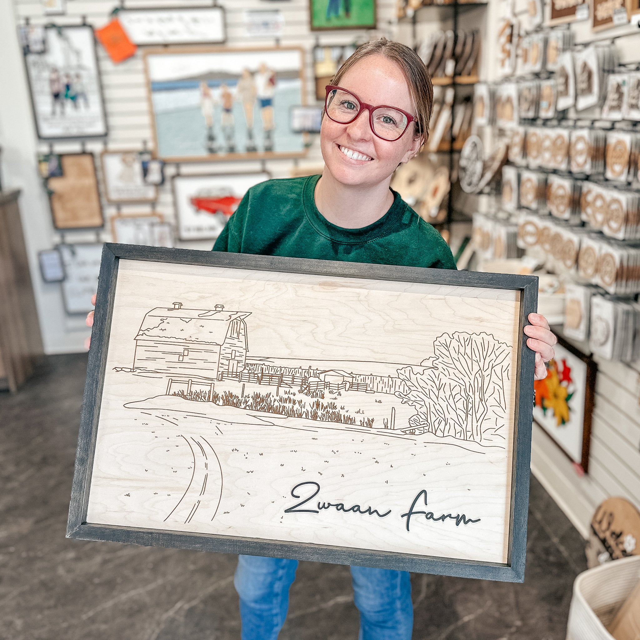 #Art Style_(2 to 4 Weeks) Engraved Maple Wood