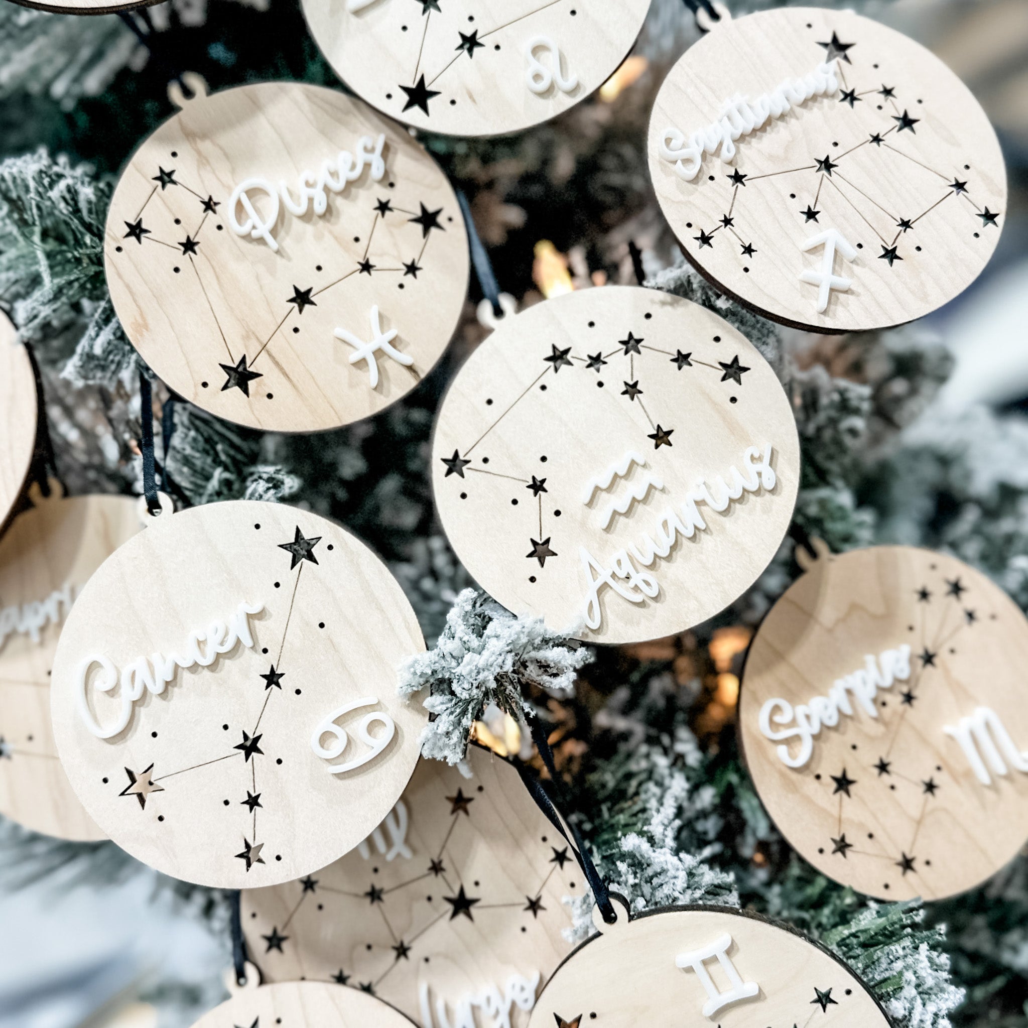 Zodiac Star Signs • Wood Ornament, Magnet, or Mini Sign • For Astrology Lovers
