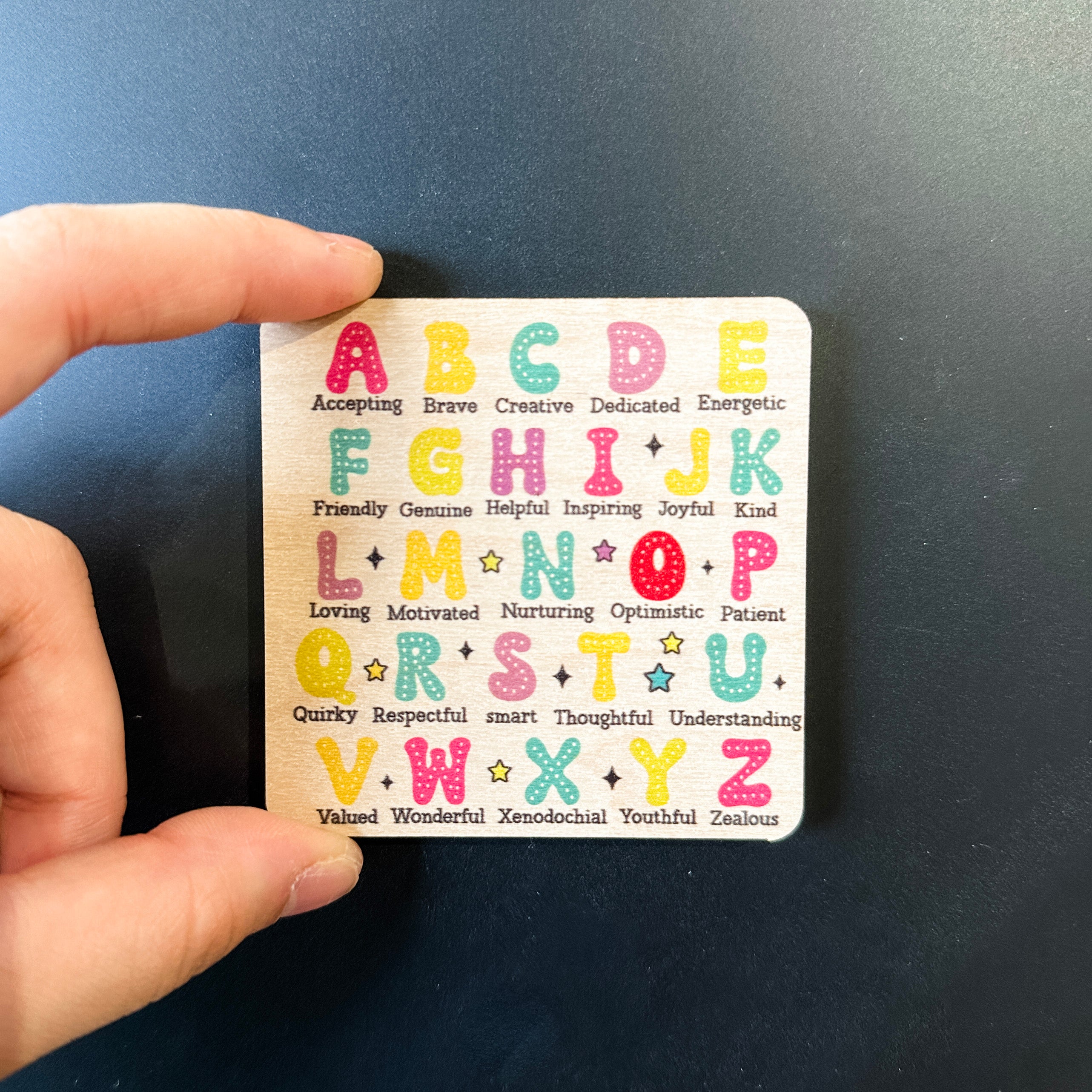 Colourful ABC | Printed Wood Magnet