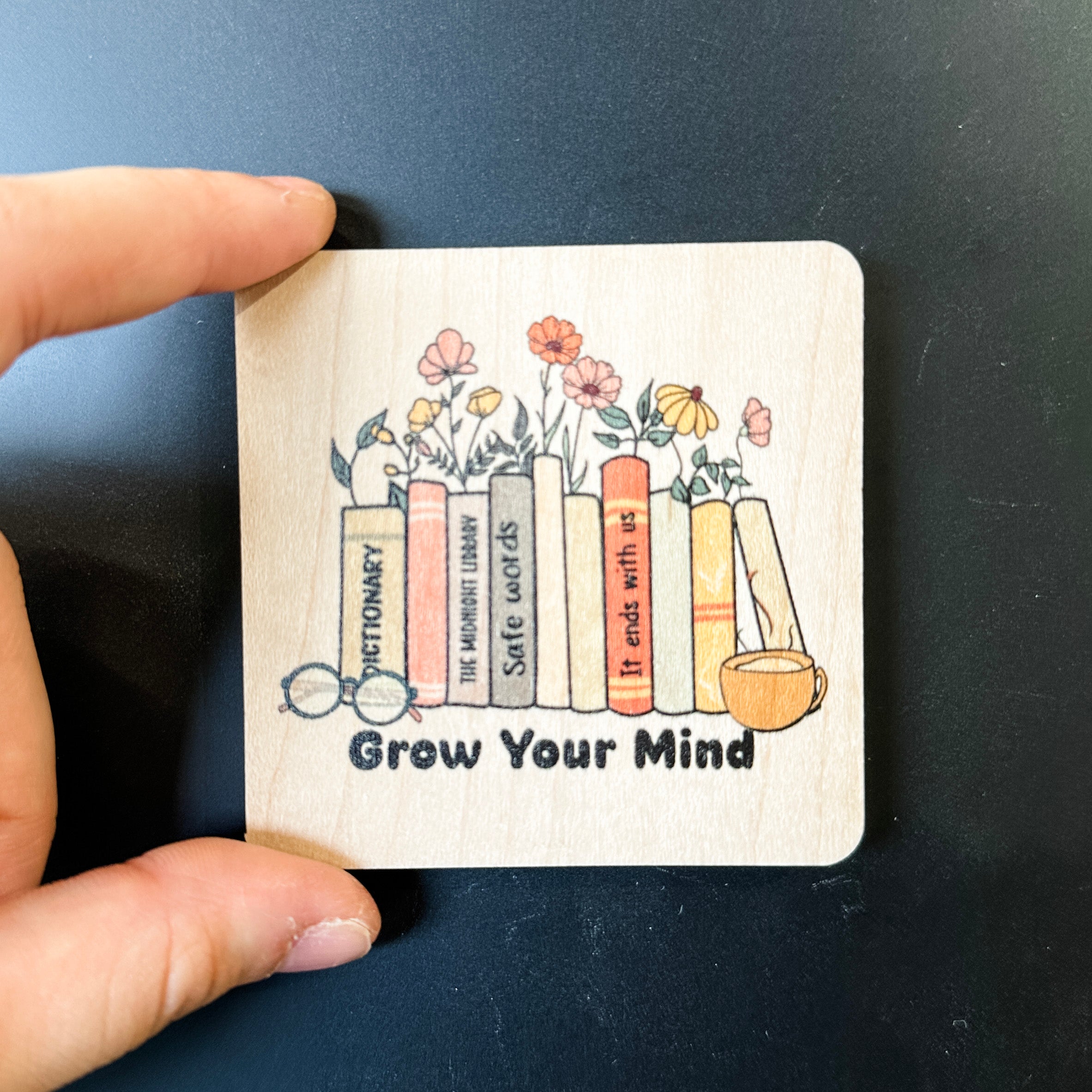 Grow Your Mind | Printed Wood Magnet