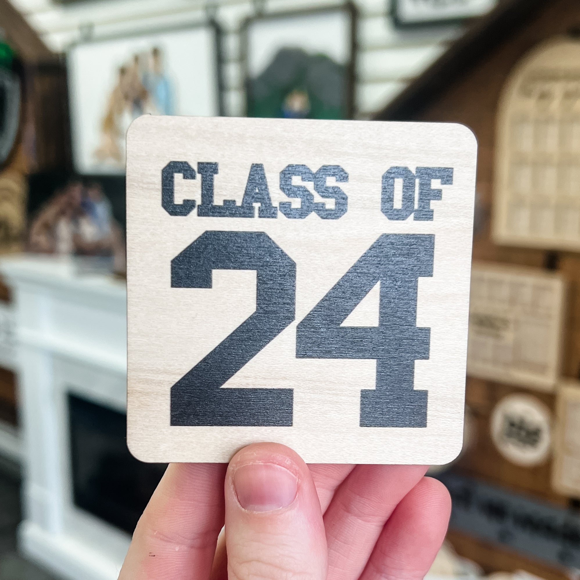 Class of 24 Wood Graduation Magnet