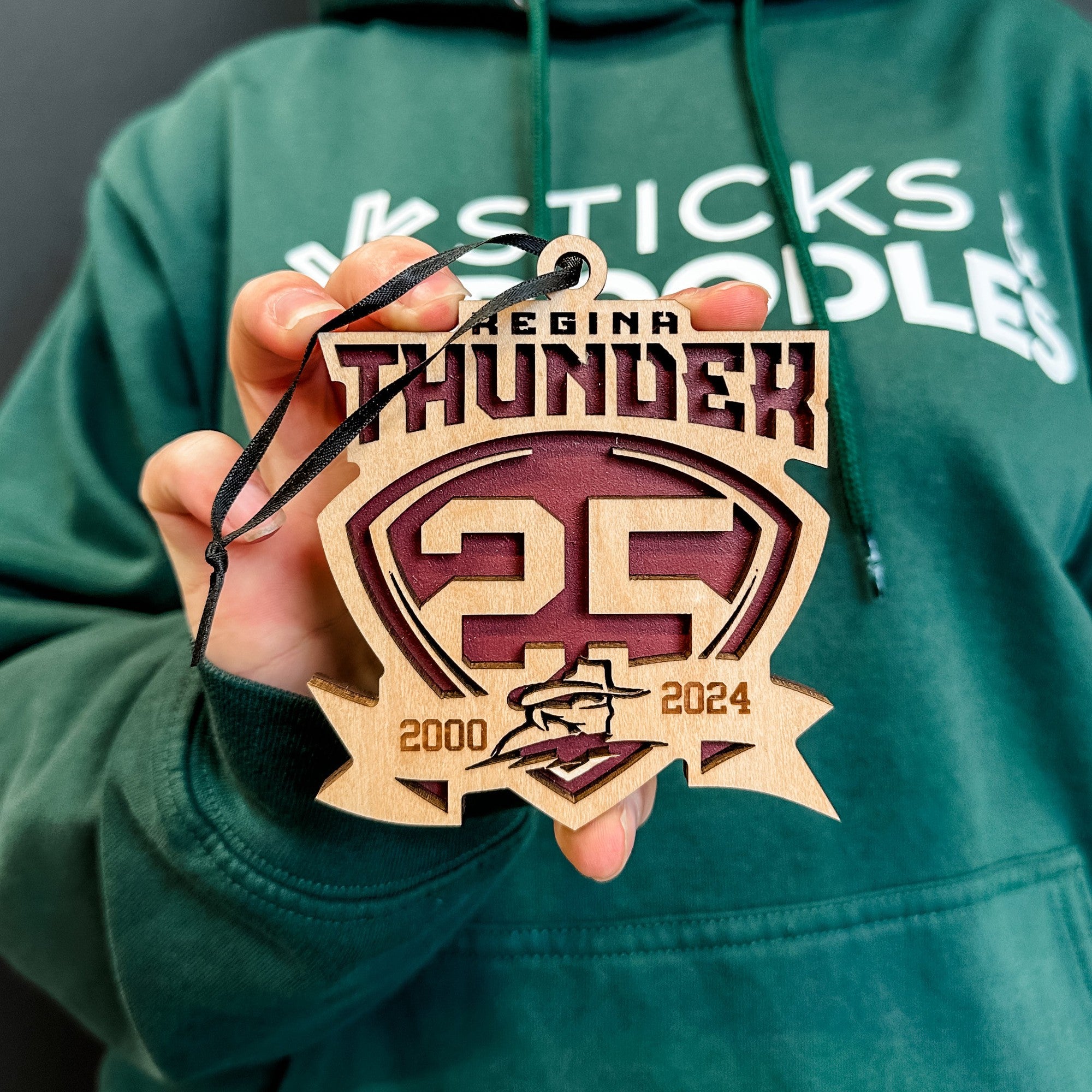 Regina Thunder 25th Anniversary Commemorative | 3D Wood Ornament