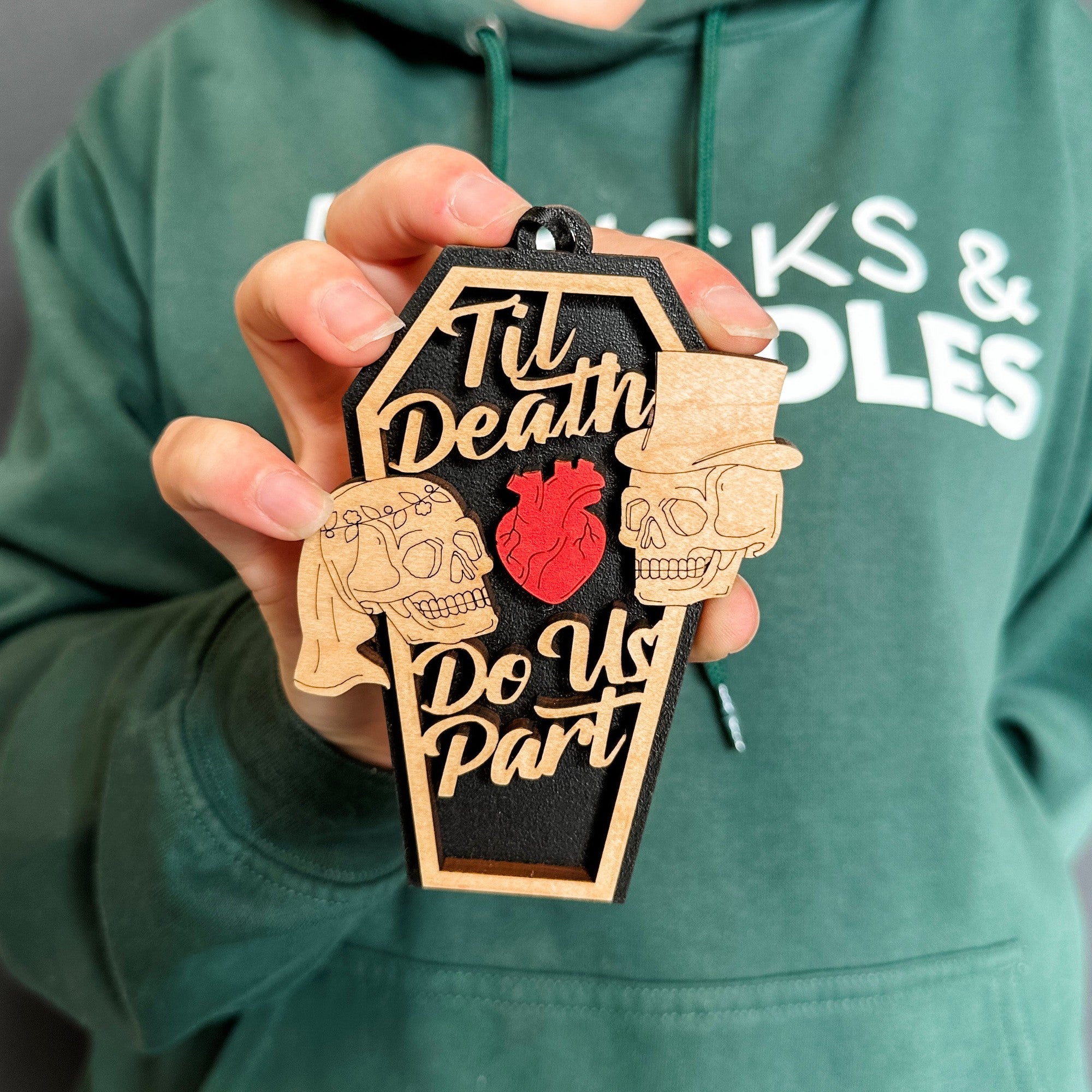 'Til Death Do Us Part | 3D Wood Ornament