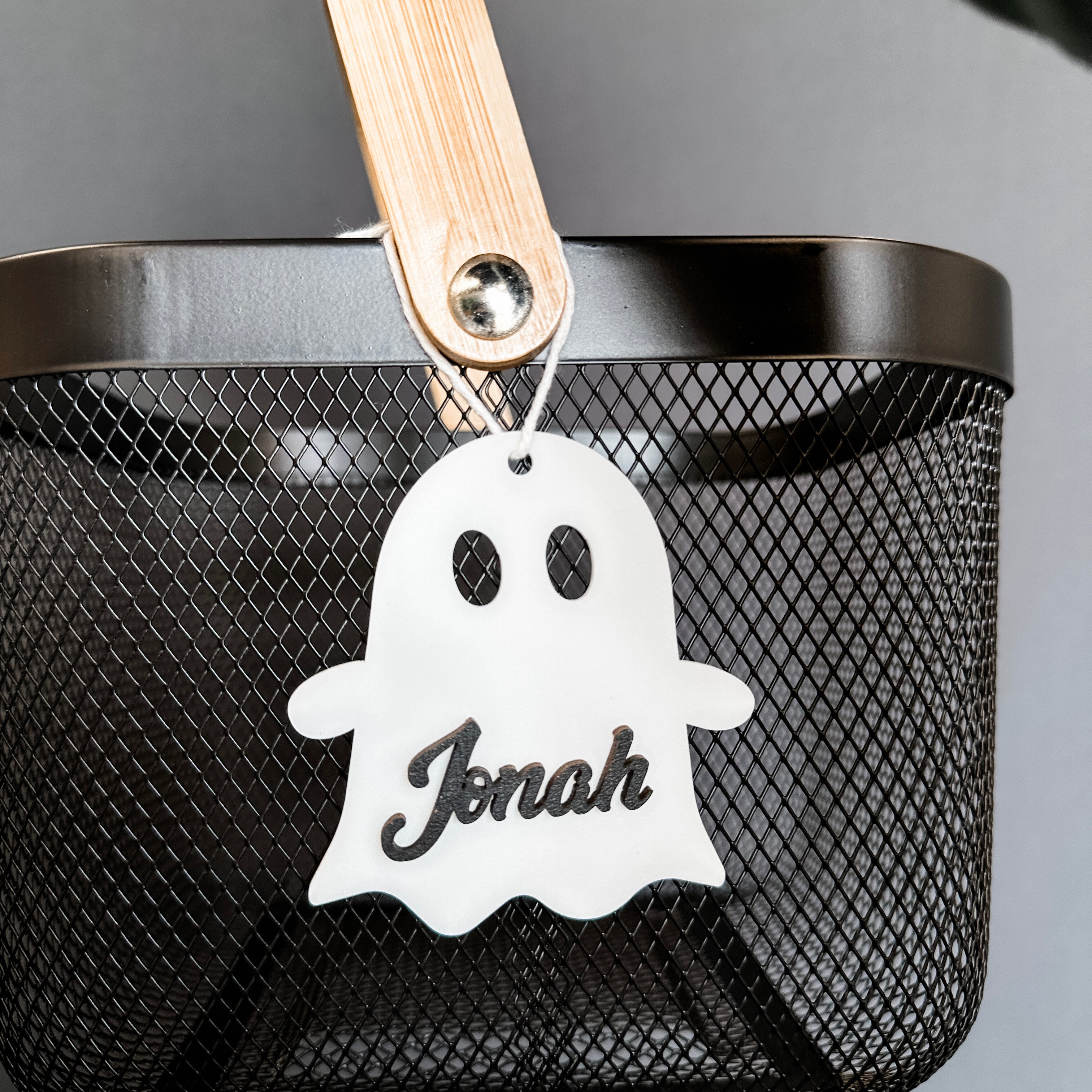 Happy Ghosts | 3D Acrylic Basket Tags