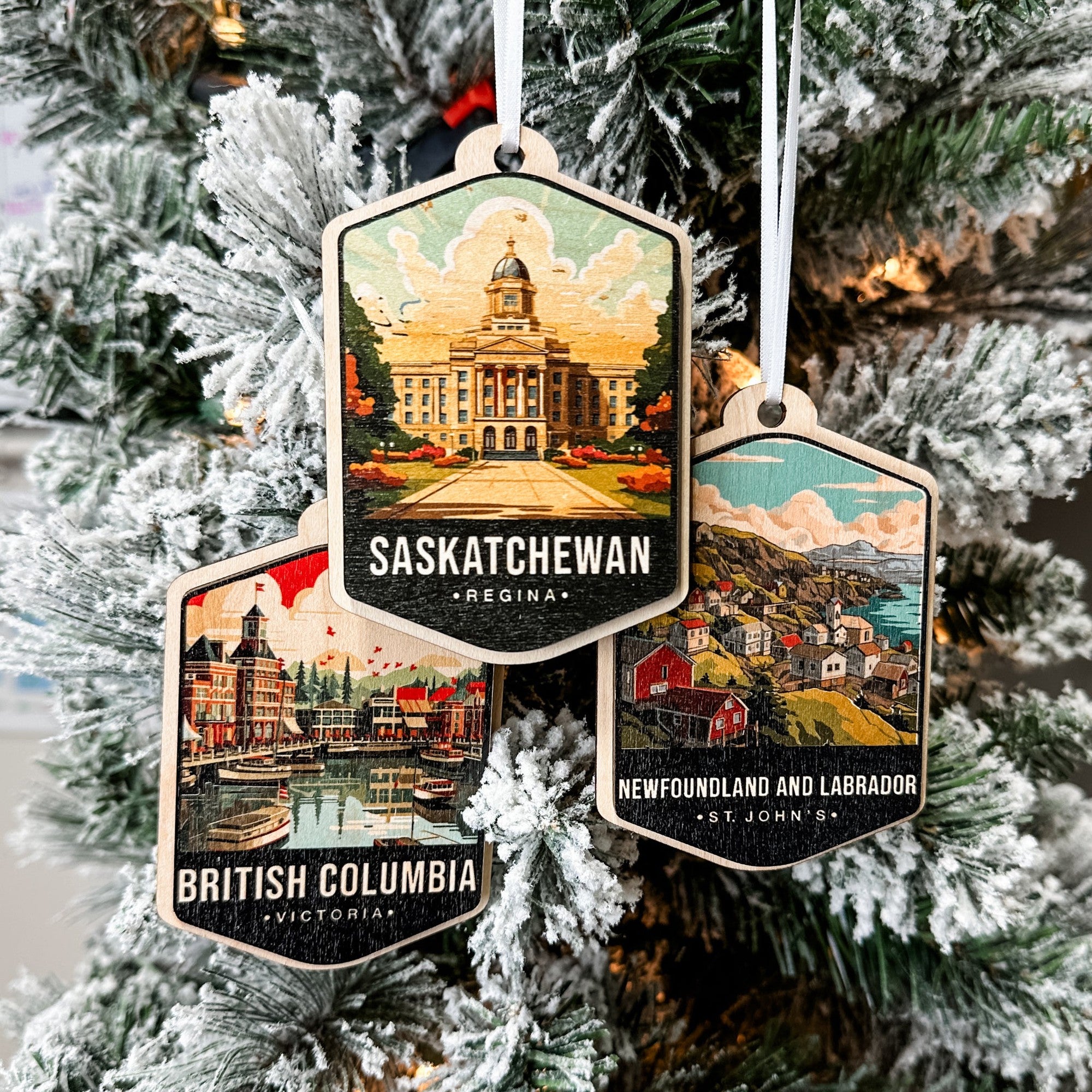 Canadian Provincial Collection | 3D Wood Ornaments or Magnets