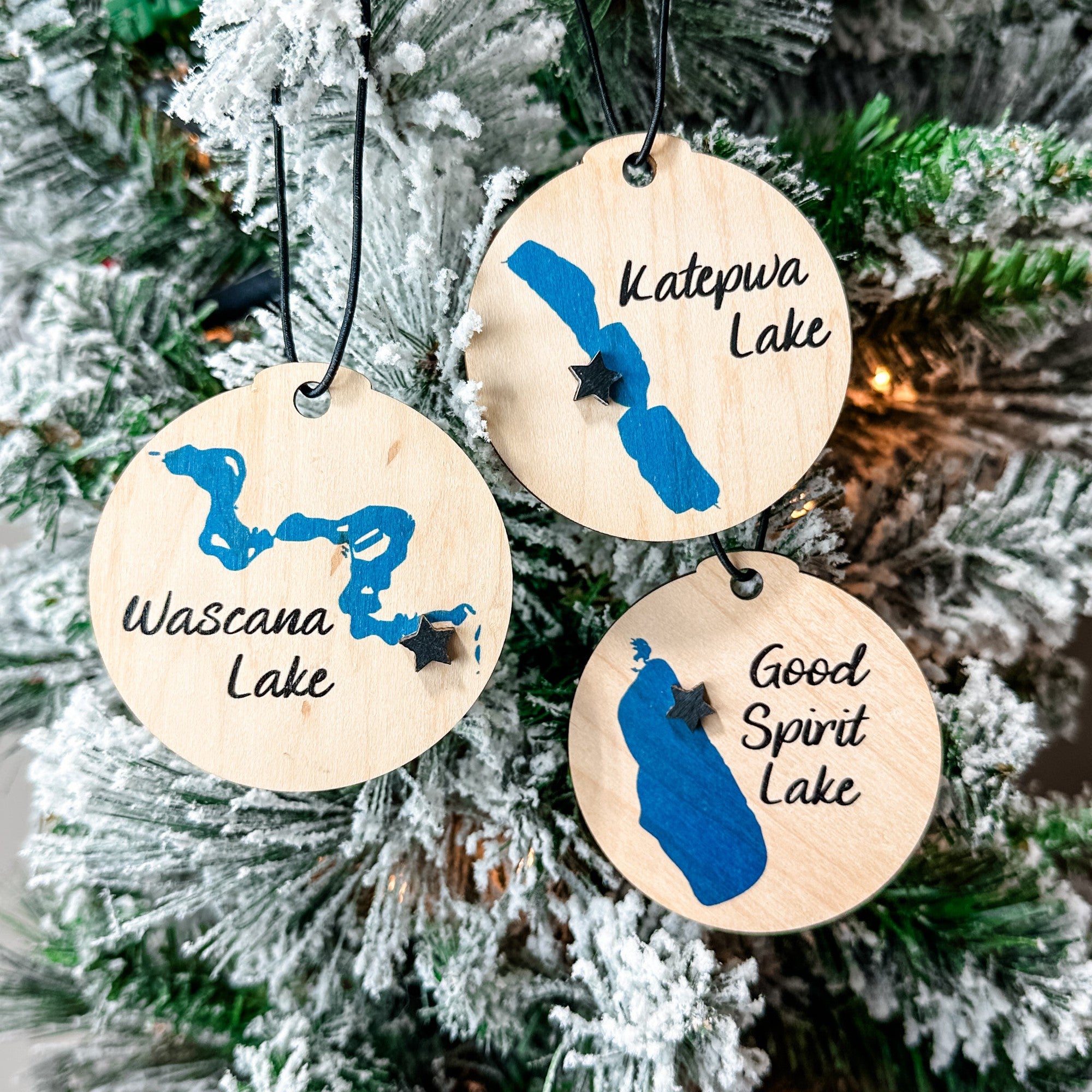 Saskatchewan Lake | Wood Ornaments (95+ to choose!)