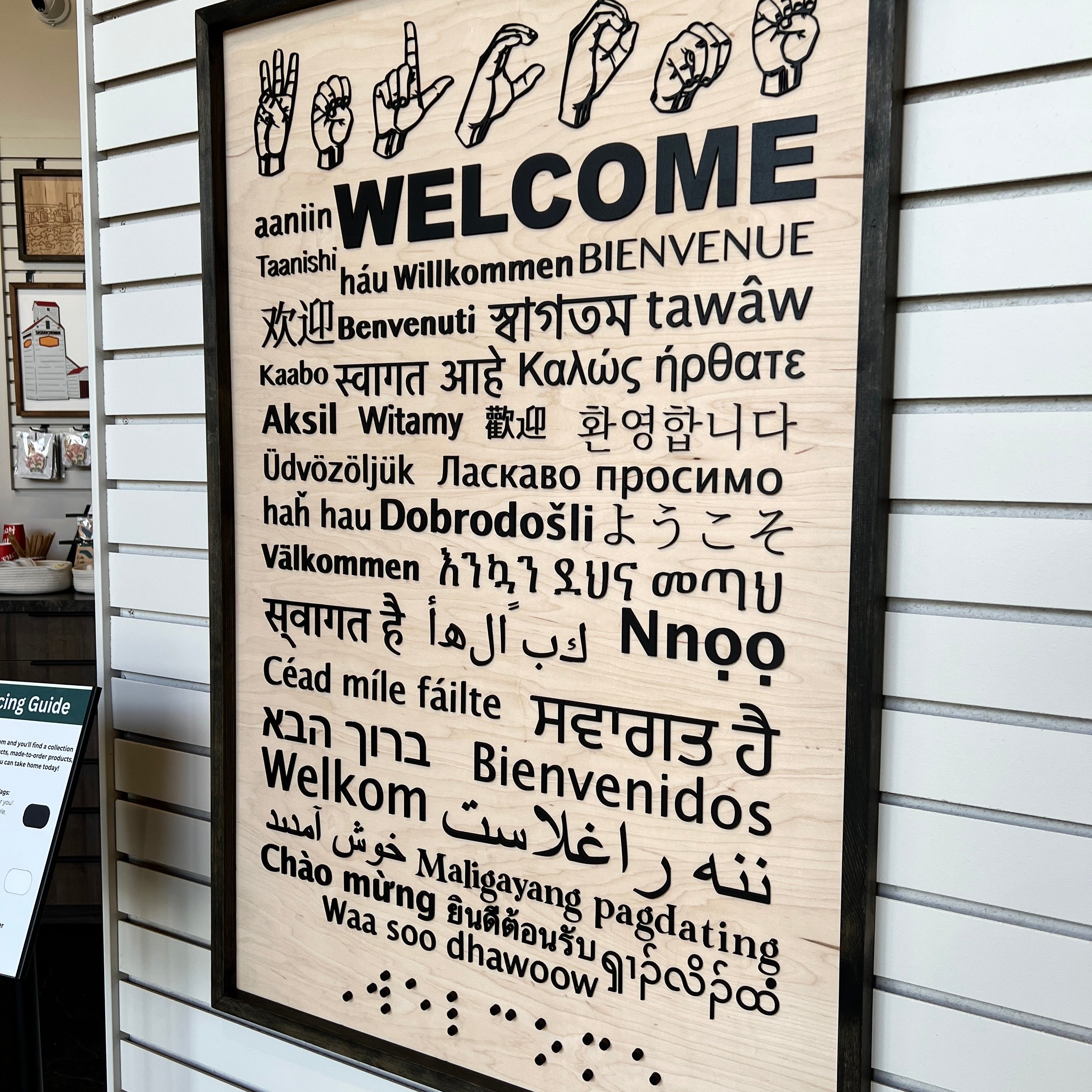 Welcome Language | 3D Wood or Acrylic Sign