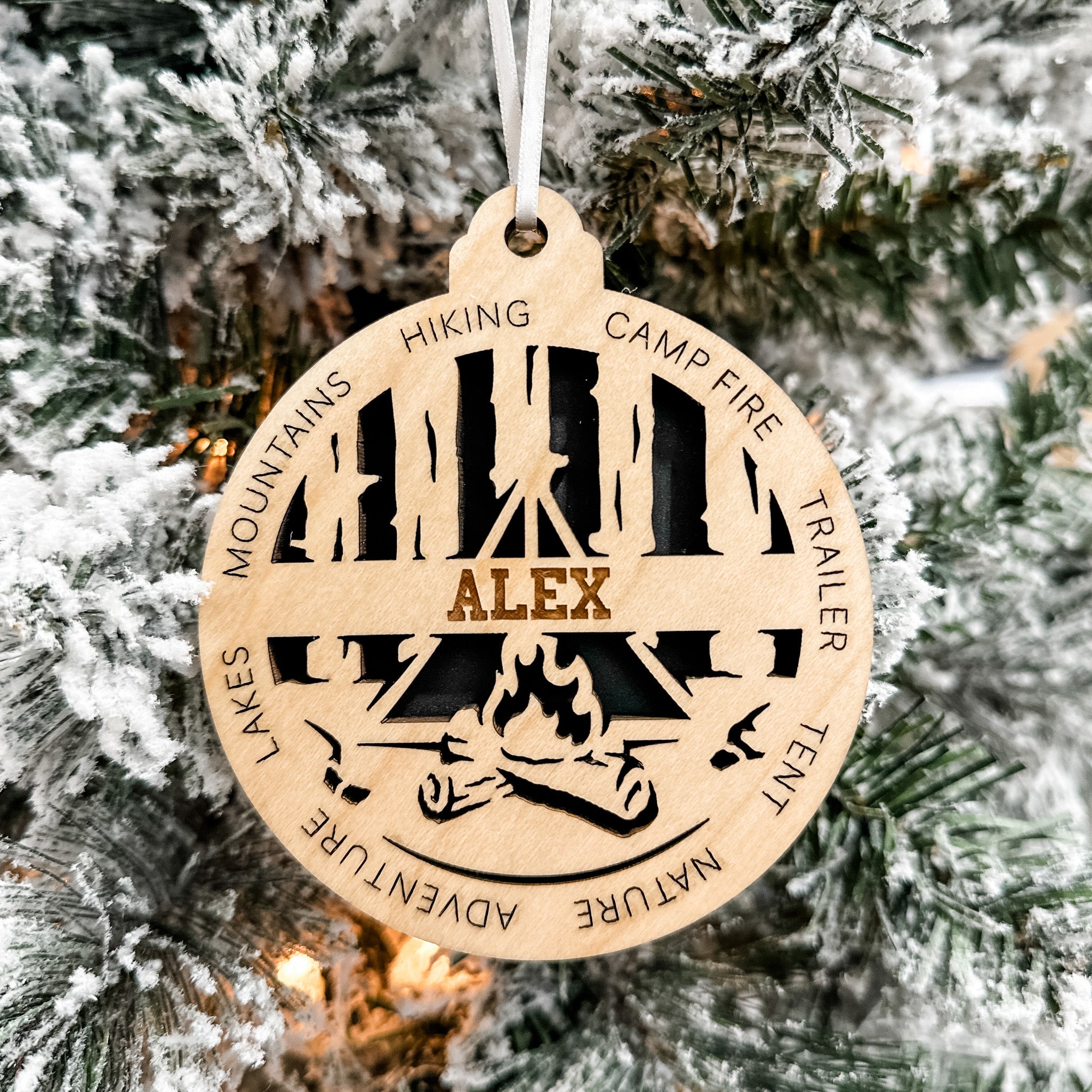 Personalized Camping Collection • Ornament, Magnet, Medal, or Mini Sign