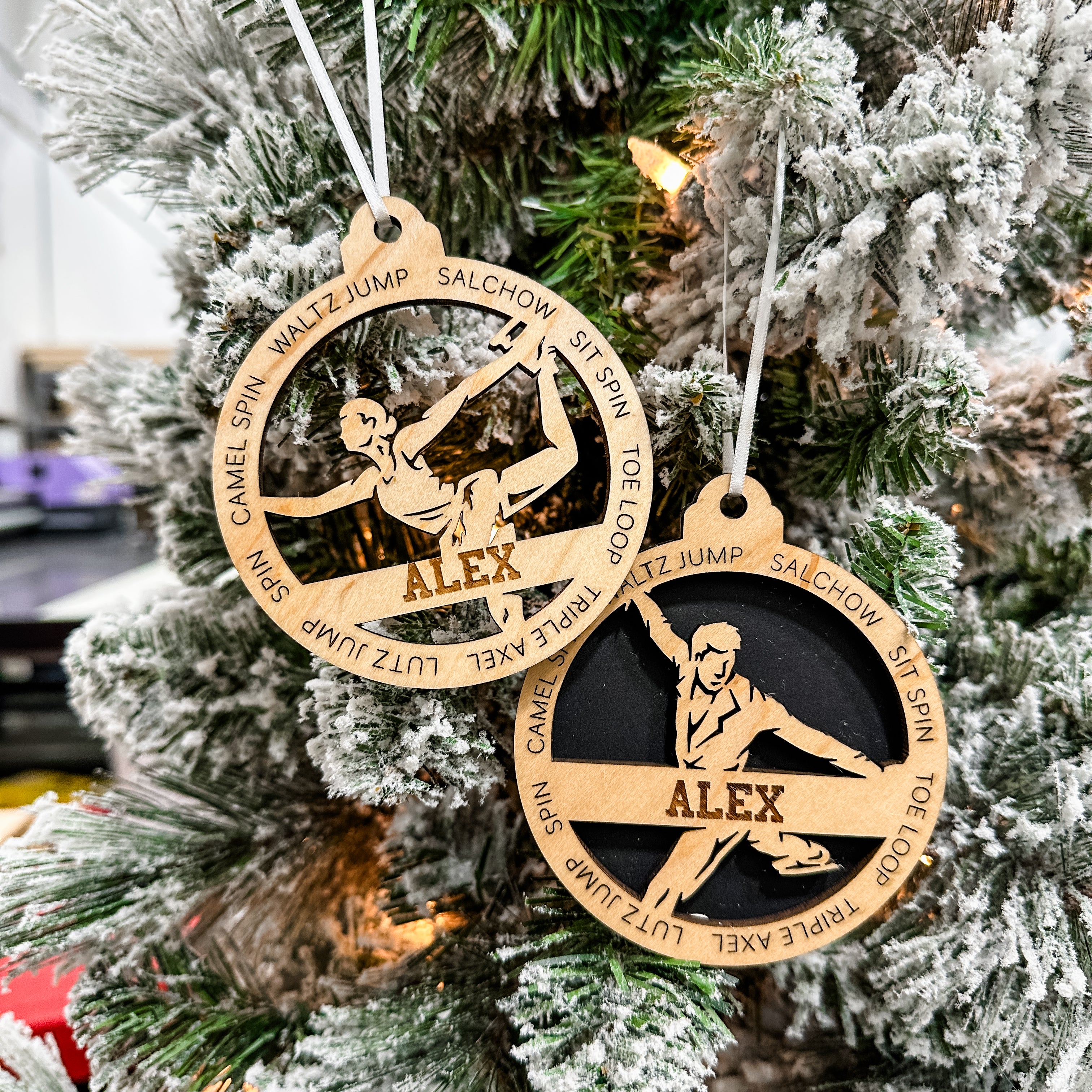 Figure Skating Personalized Sports & Dance 3D Wood / Acrylic Ornament