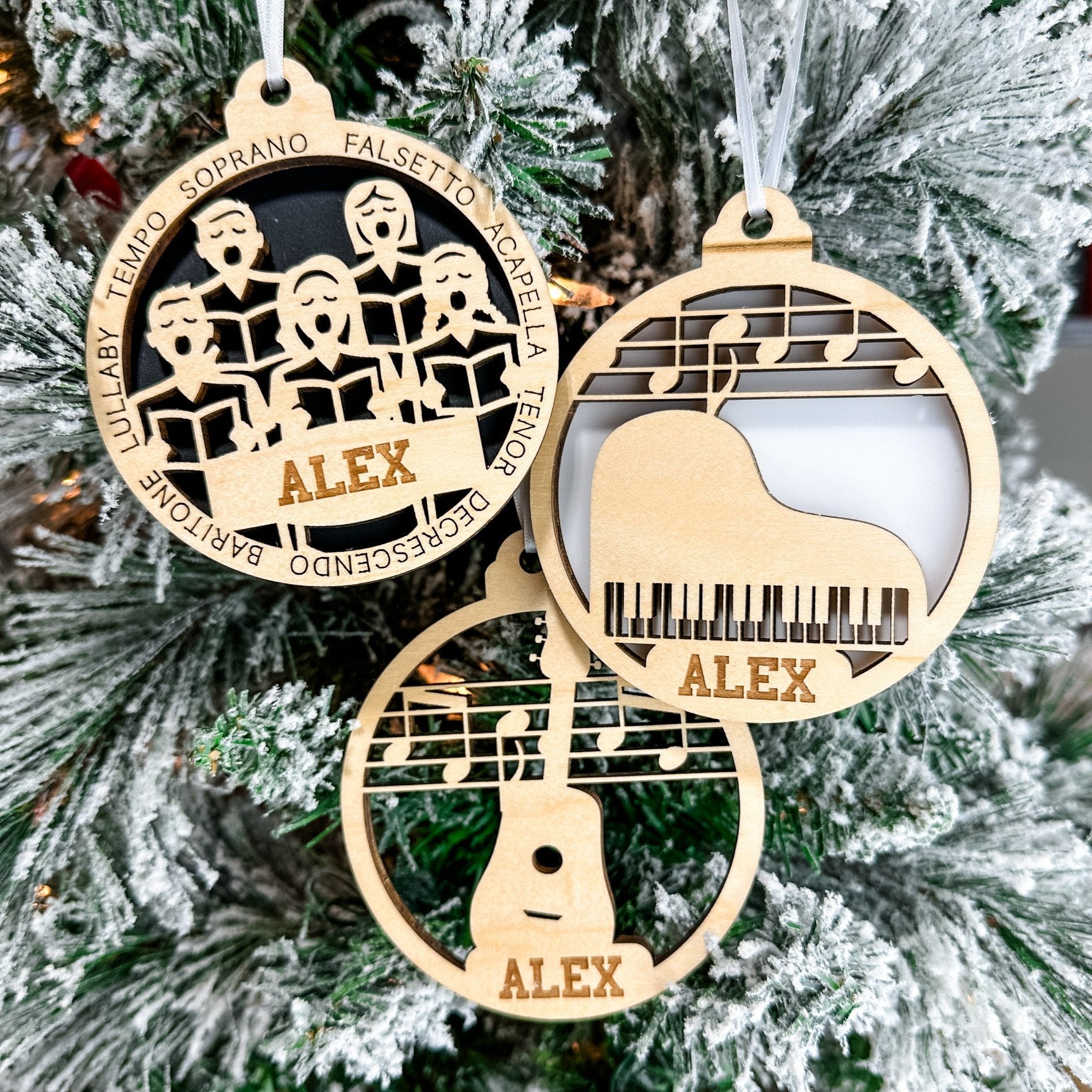 Personalized Music & Dance | 3D Wood Ornaments