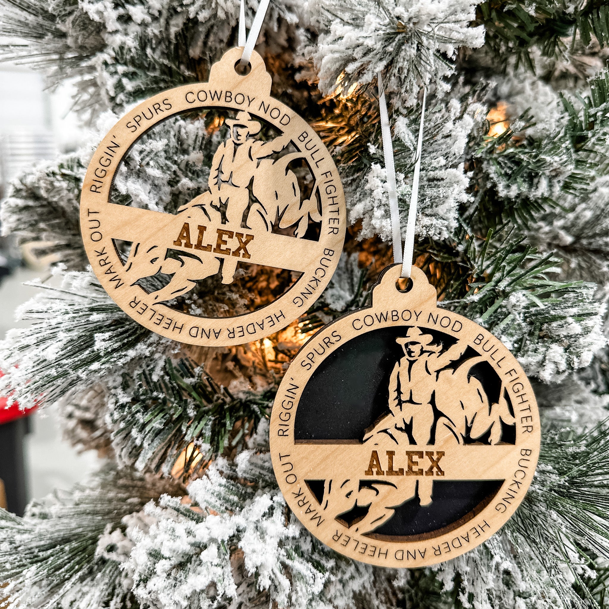 Personalized Bull Riding Collection • Ornament, Magnet, Medal, or Mini Sign
