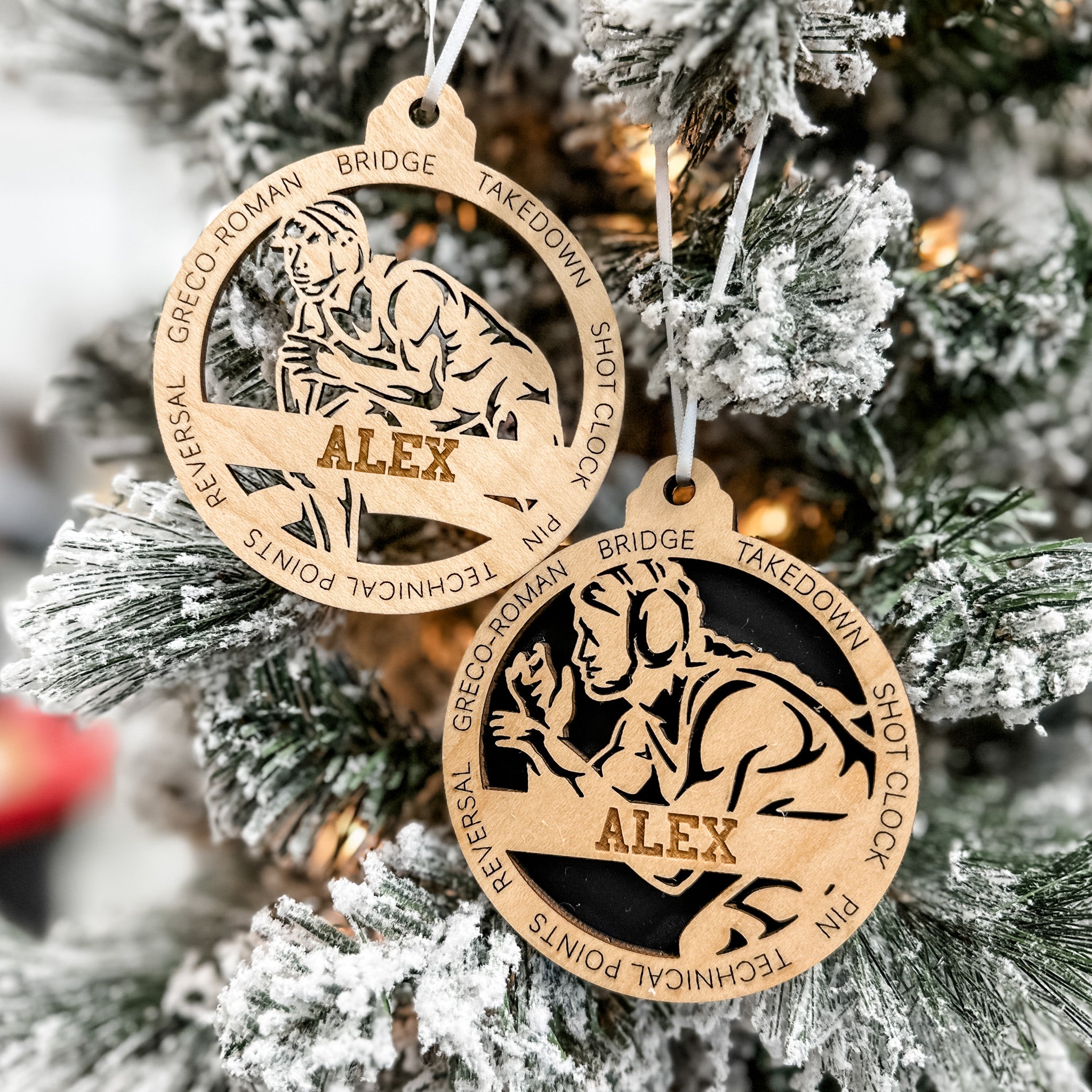 Personalized Wrestling Collection • Ornament, Magnet, Medal, or Mini Sign