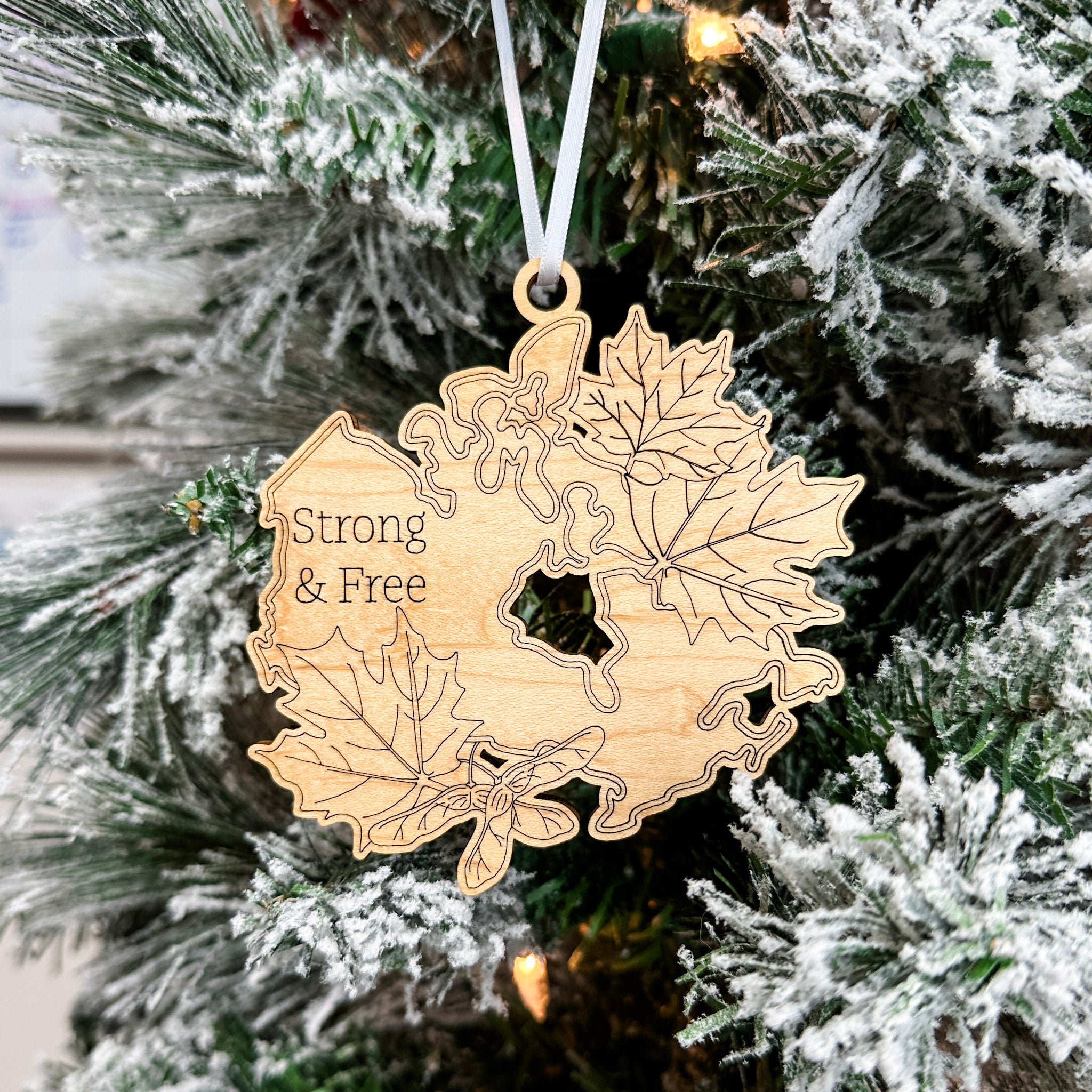 Canadian Provincial Flowers | Engraved Wood Ornaments