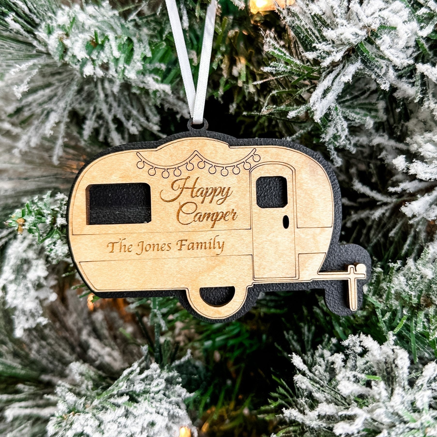 Happy Camper | 3D Wood Ornament