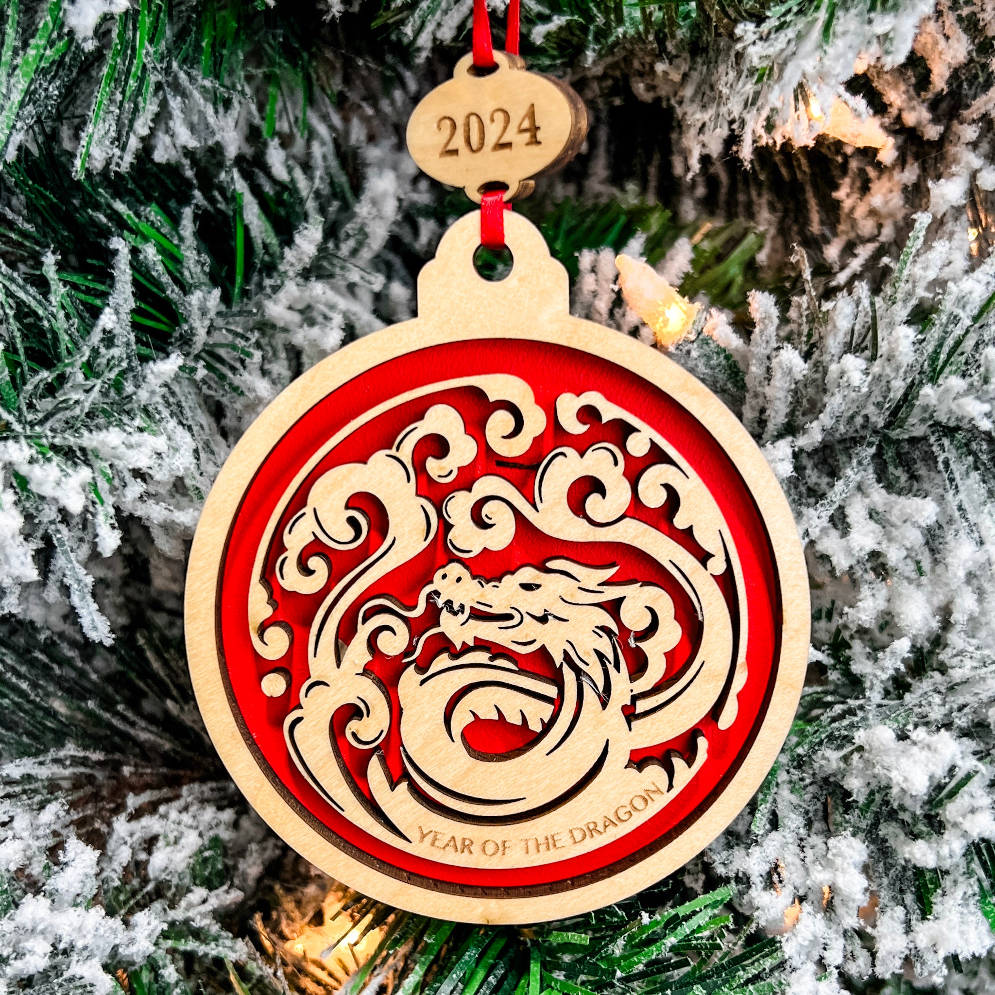 The Year of the Dragon | 3D Wood Ornament