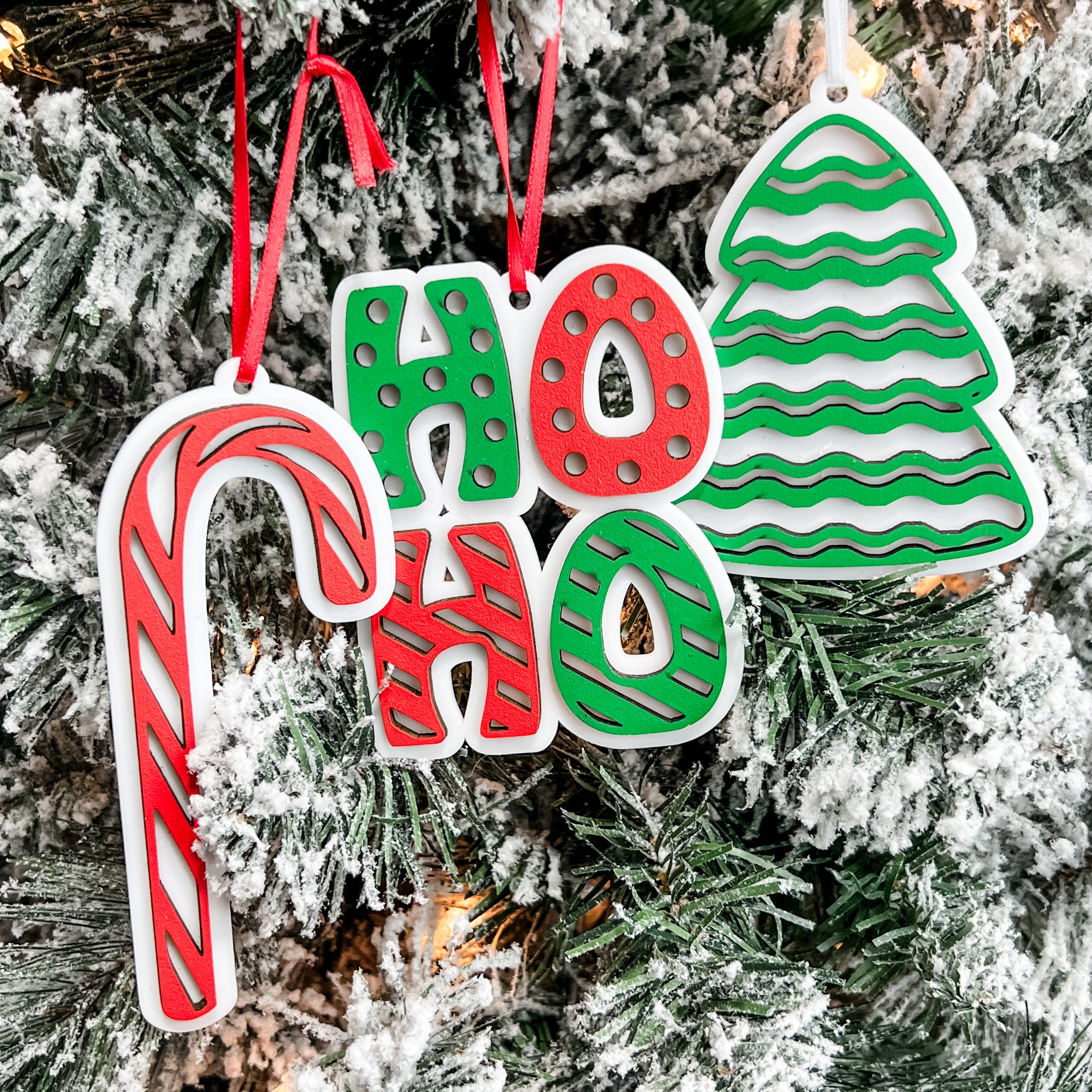 Festive Christmas | 3D Wood & Acrylic Ornaments (Choose from 3!)