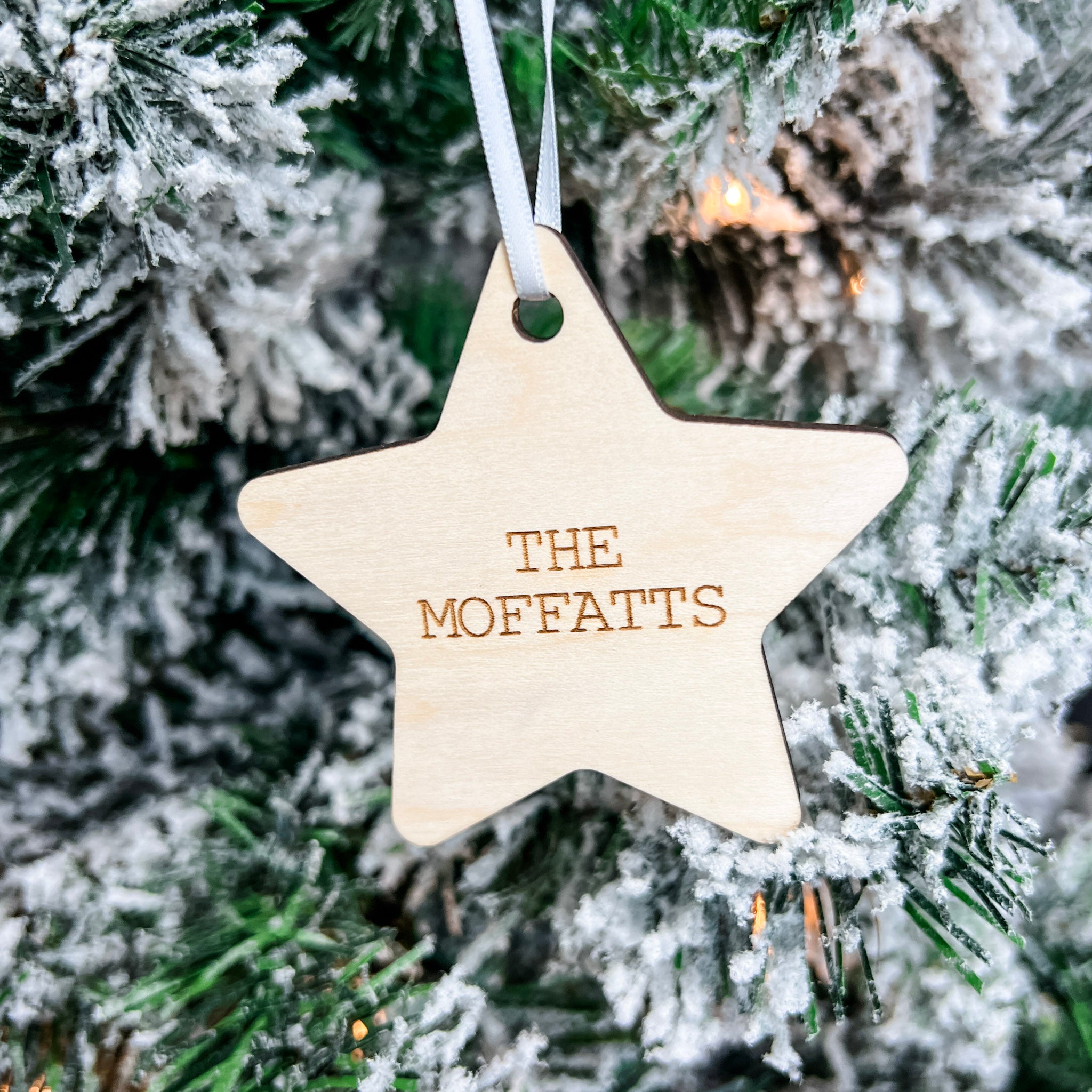 Personalized Stars | Engraved Wood Ornaments