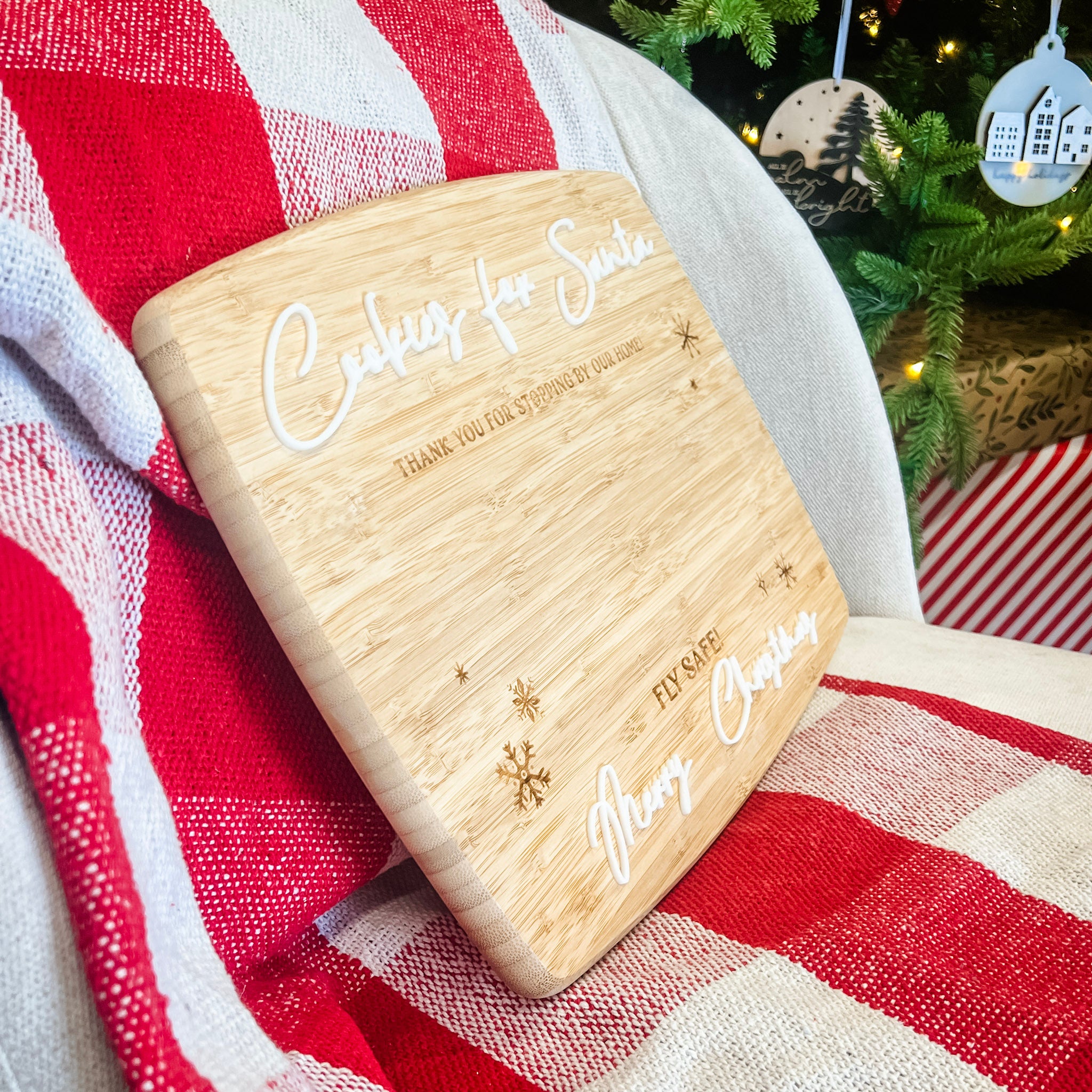 Cookies for Santa | 3D Engraved Cutting Board