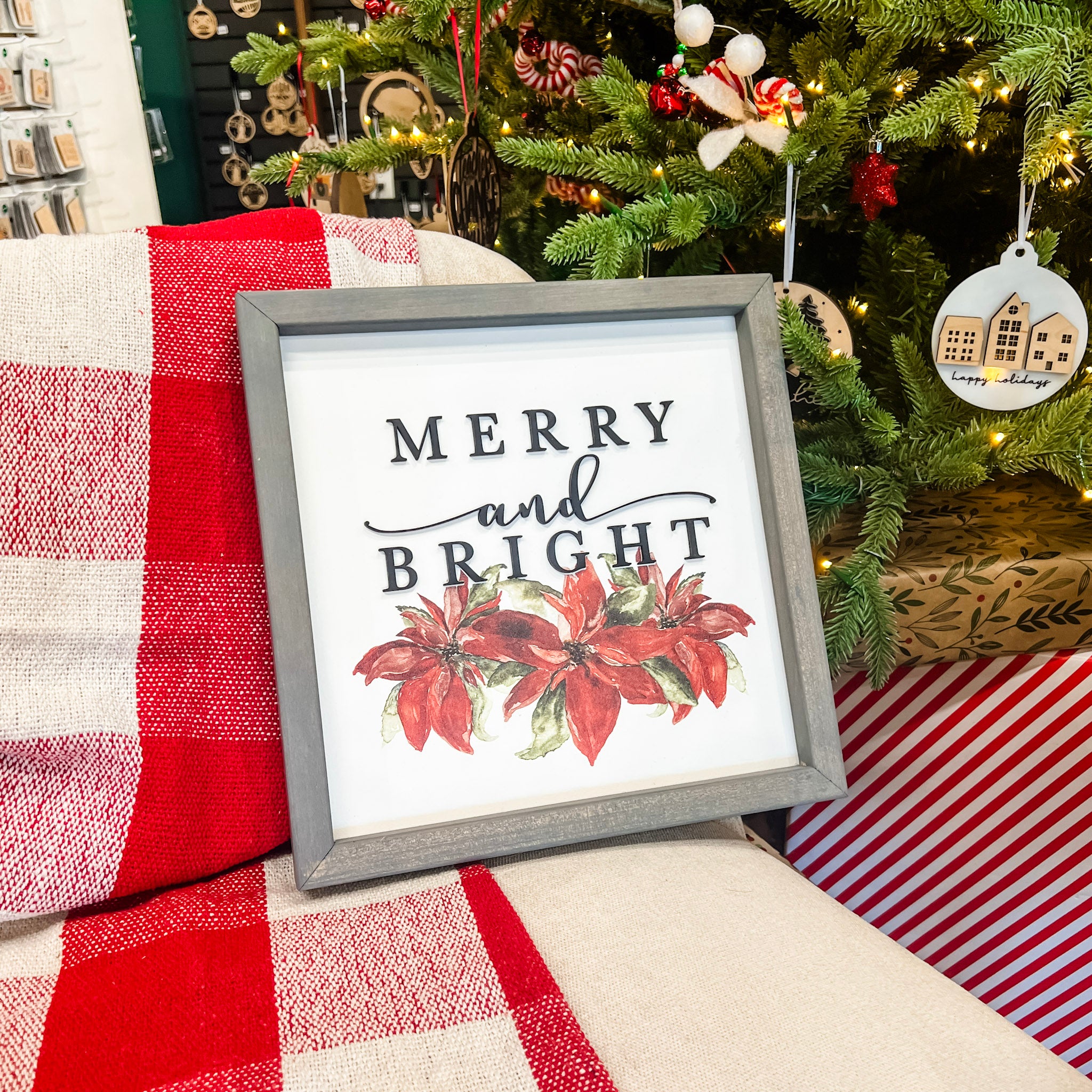 Merry and Bright | Wood Mini Sign