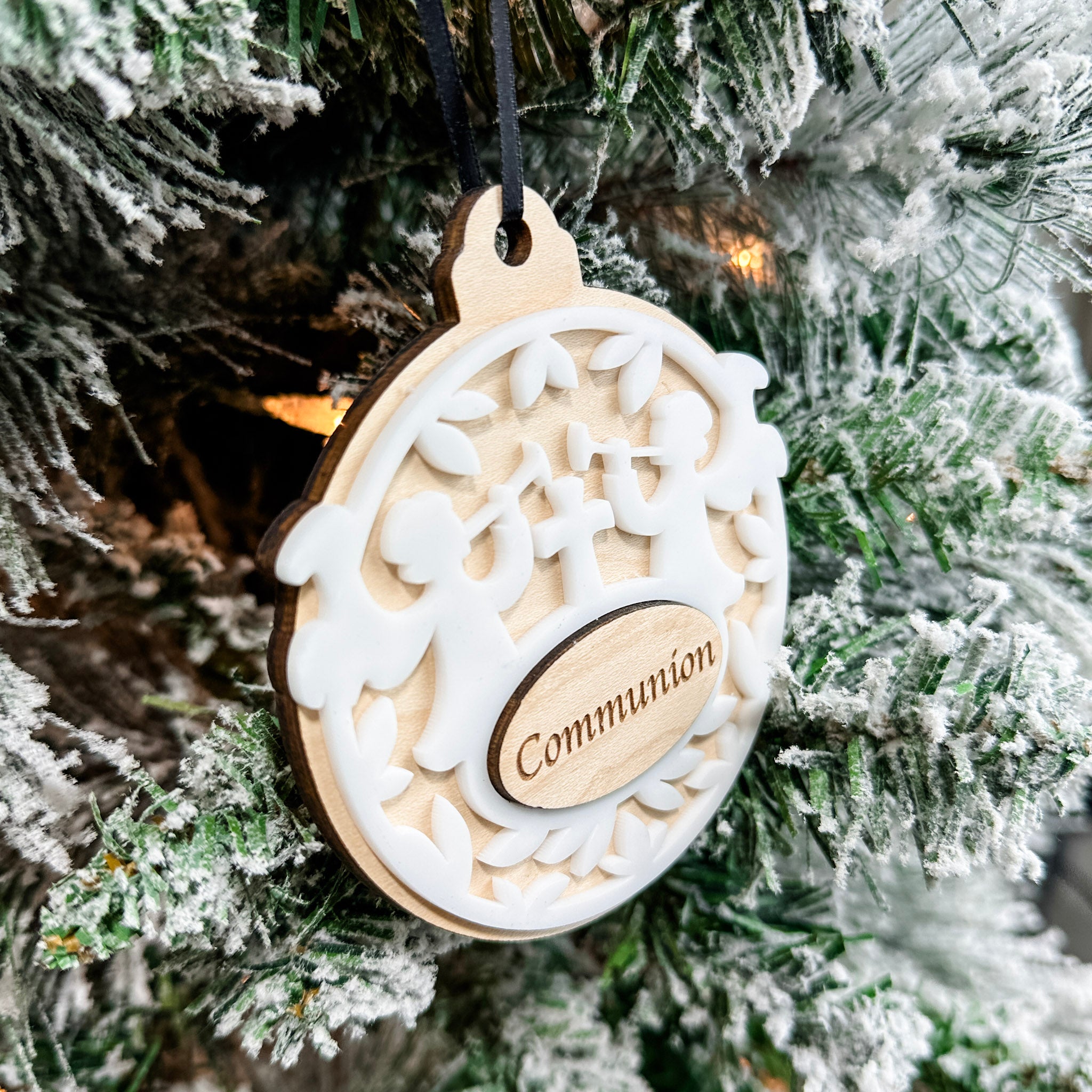 Baptism / Communion | 3D Wood & Acrylic Ornament