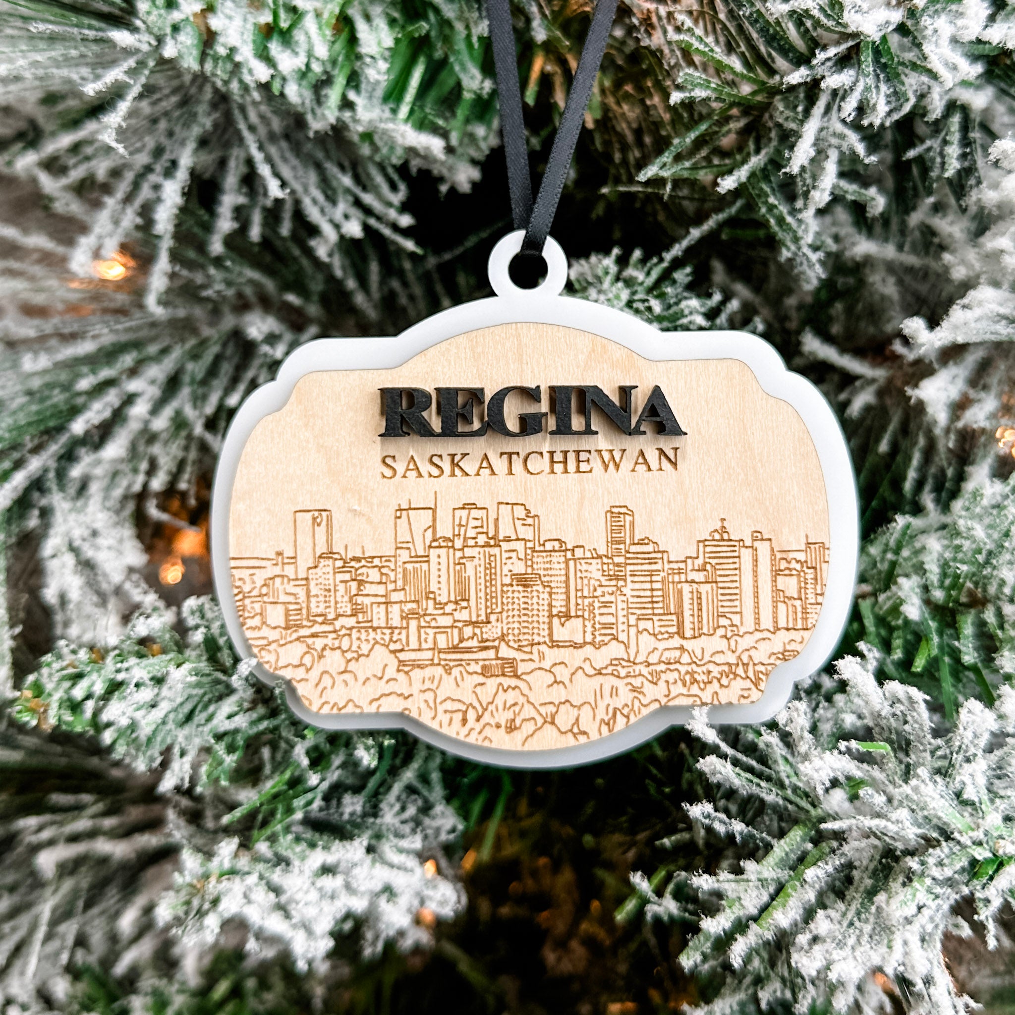 Regina Skyline | 3D Wood Ornament