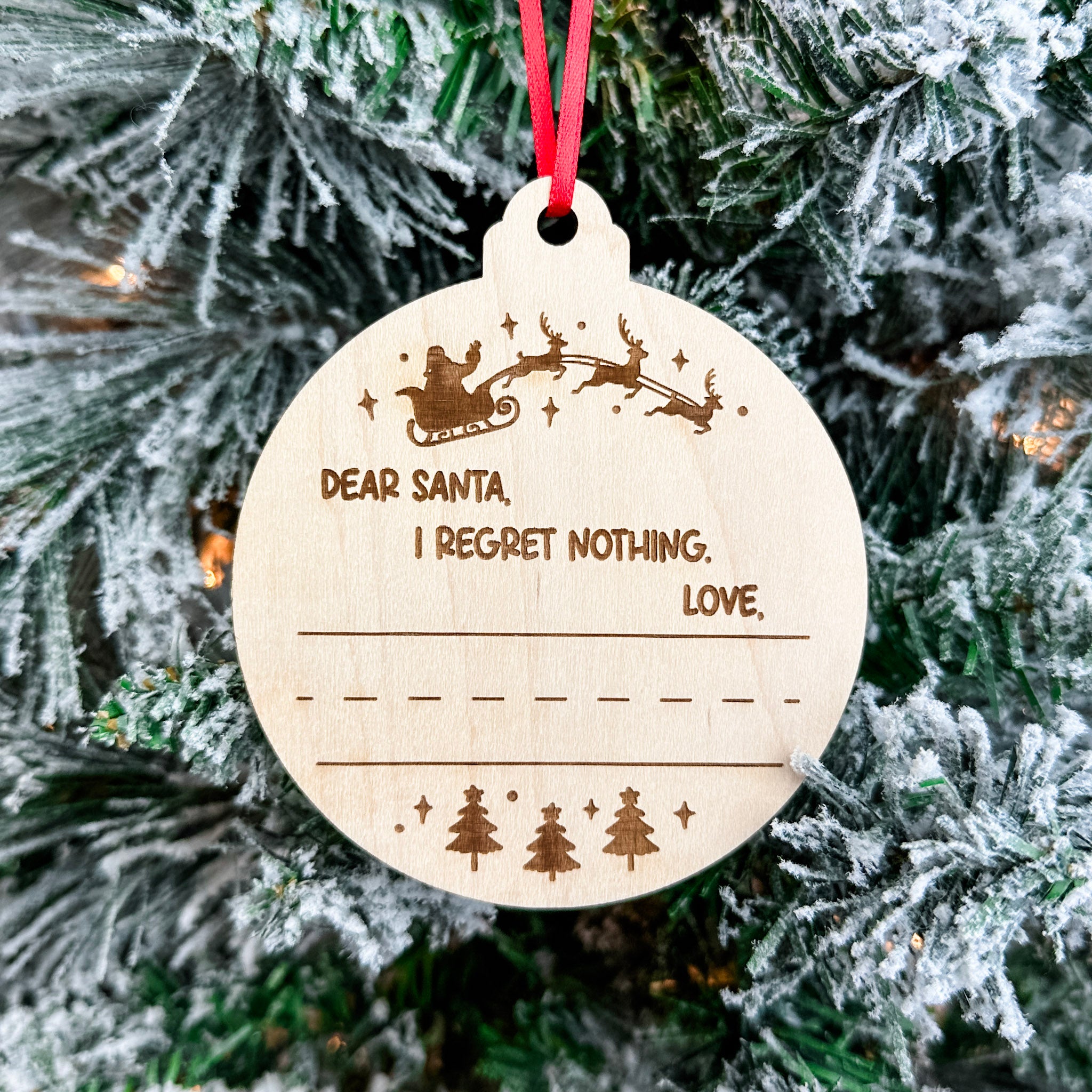 DIY Child's Writing Memory | Engraved Wood Ornament