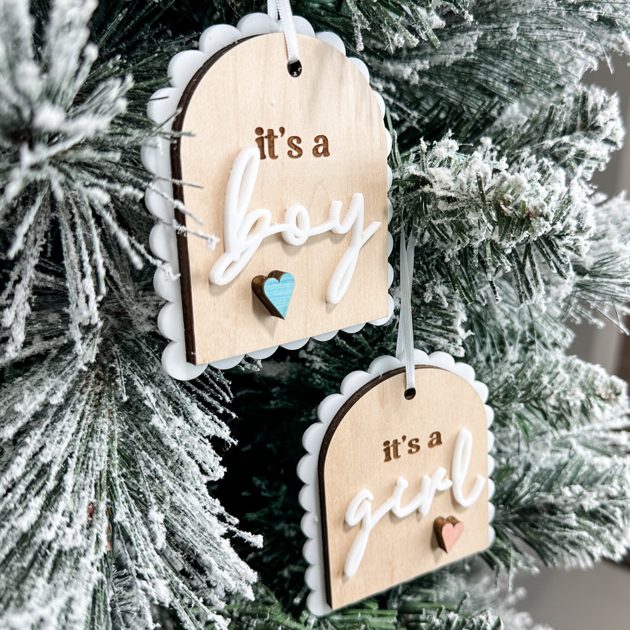 Gender Reveal Ornaments