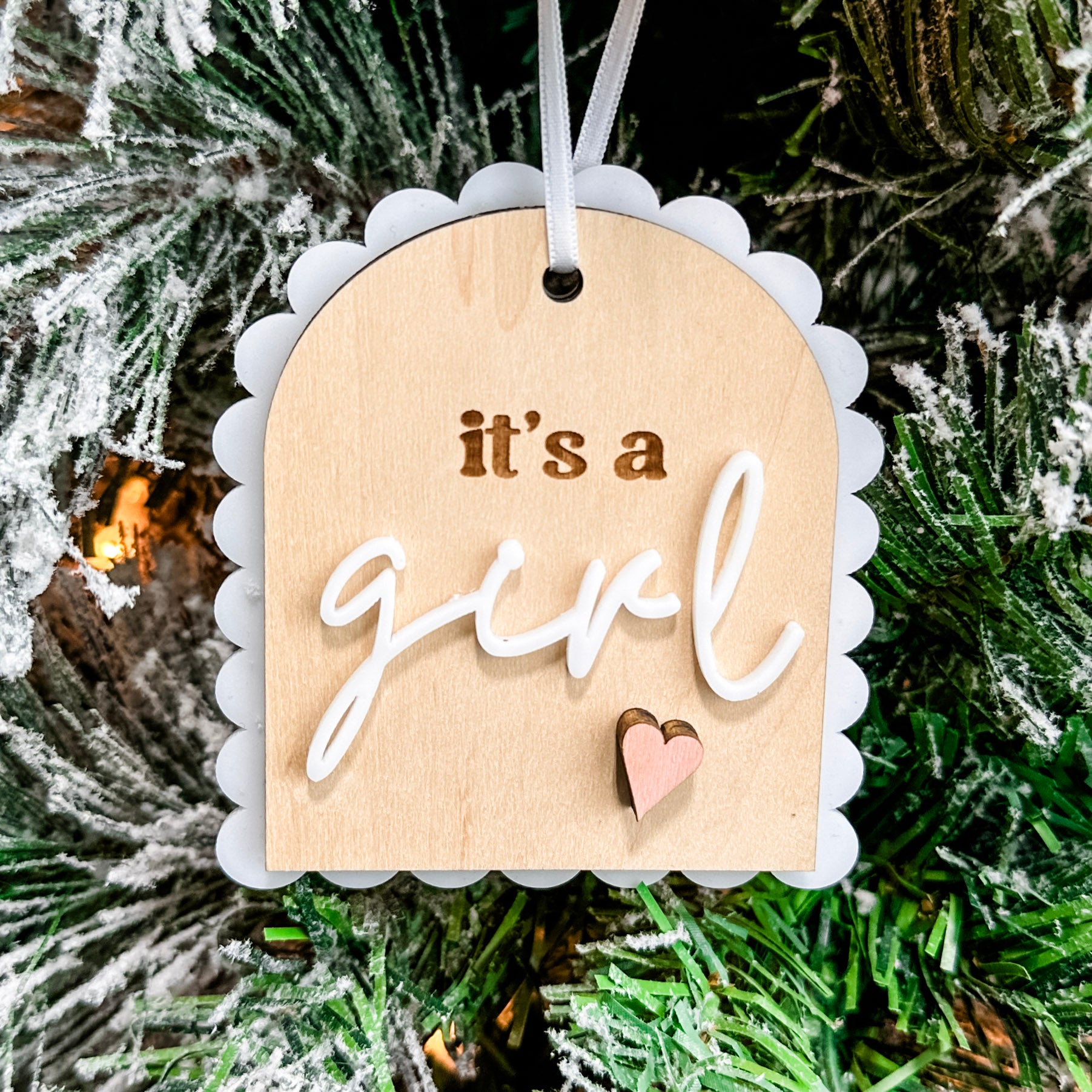 The Gender Reveal | 3D Wood & Acrylic Ornaments