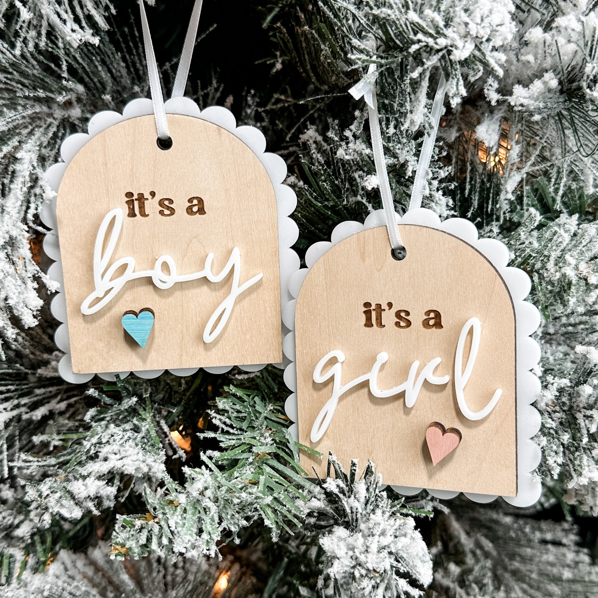 Gender Reveal Ornaments