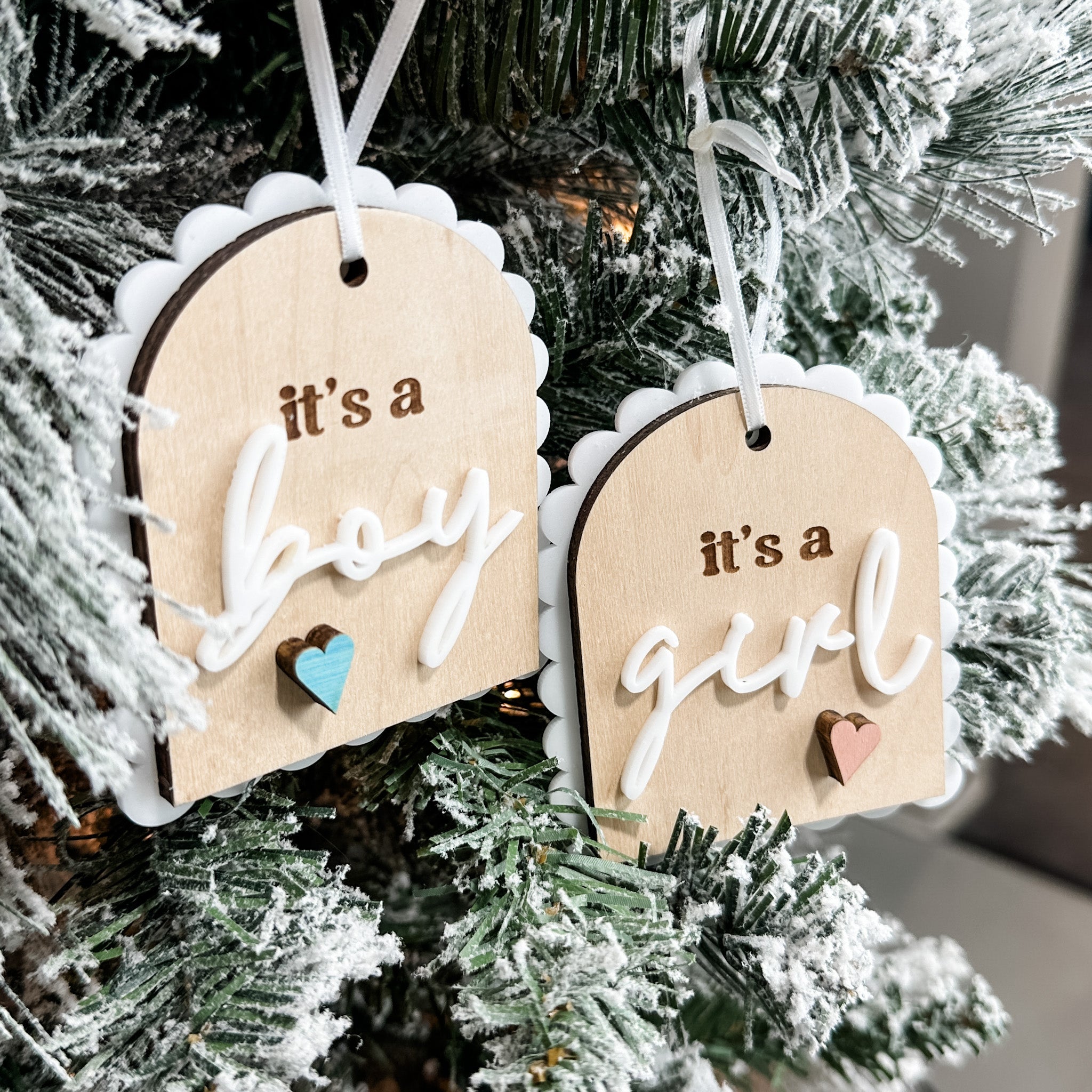 Gender Reveal Ornaments