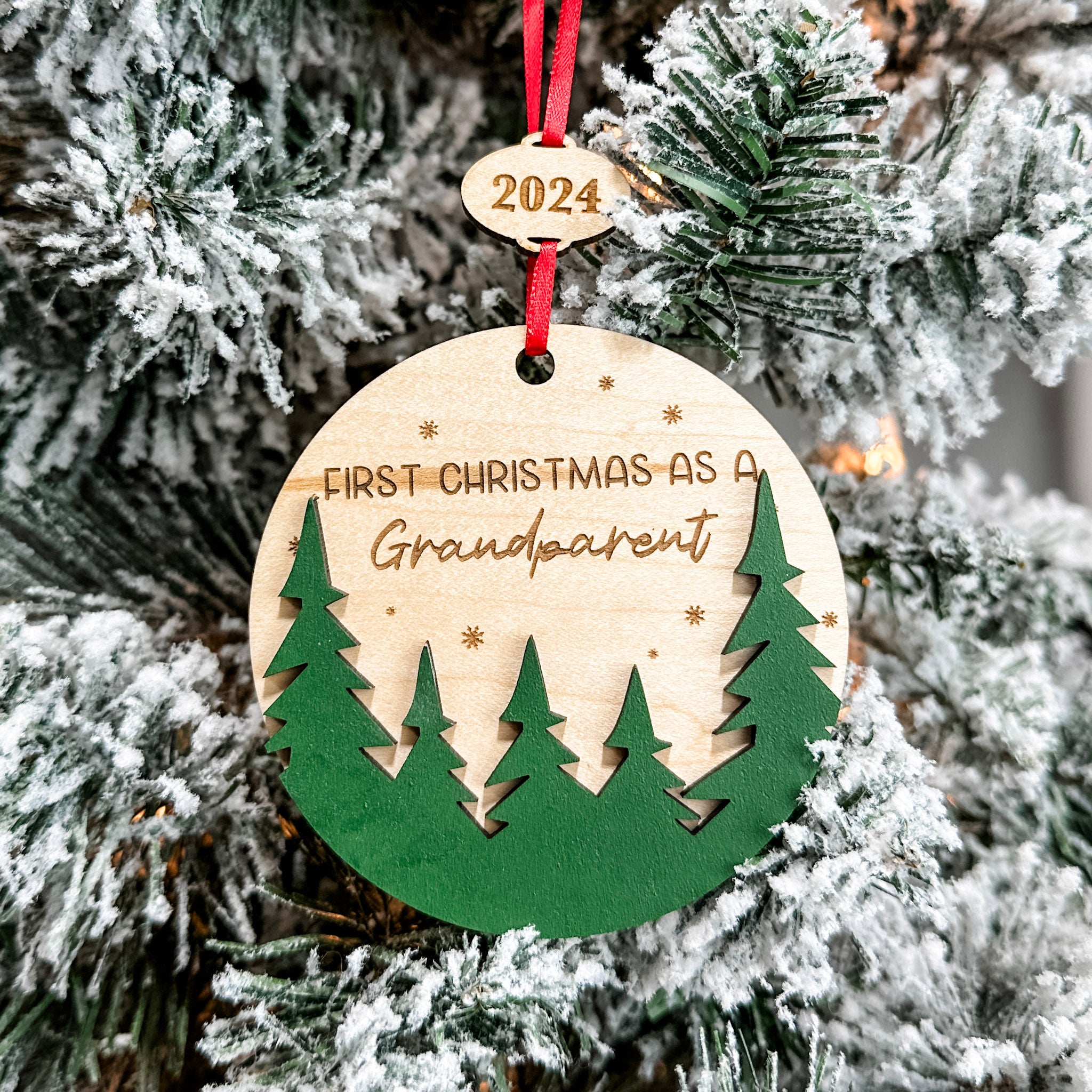 Custom First Christmas | 3D Wood Ornament