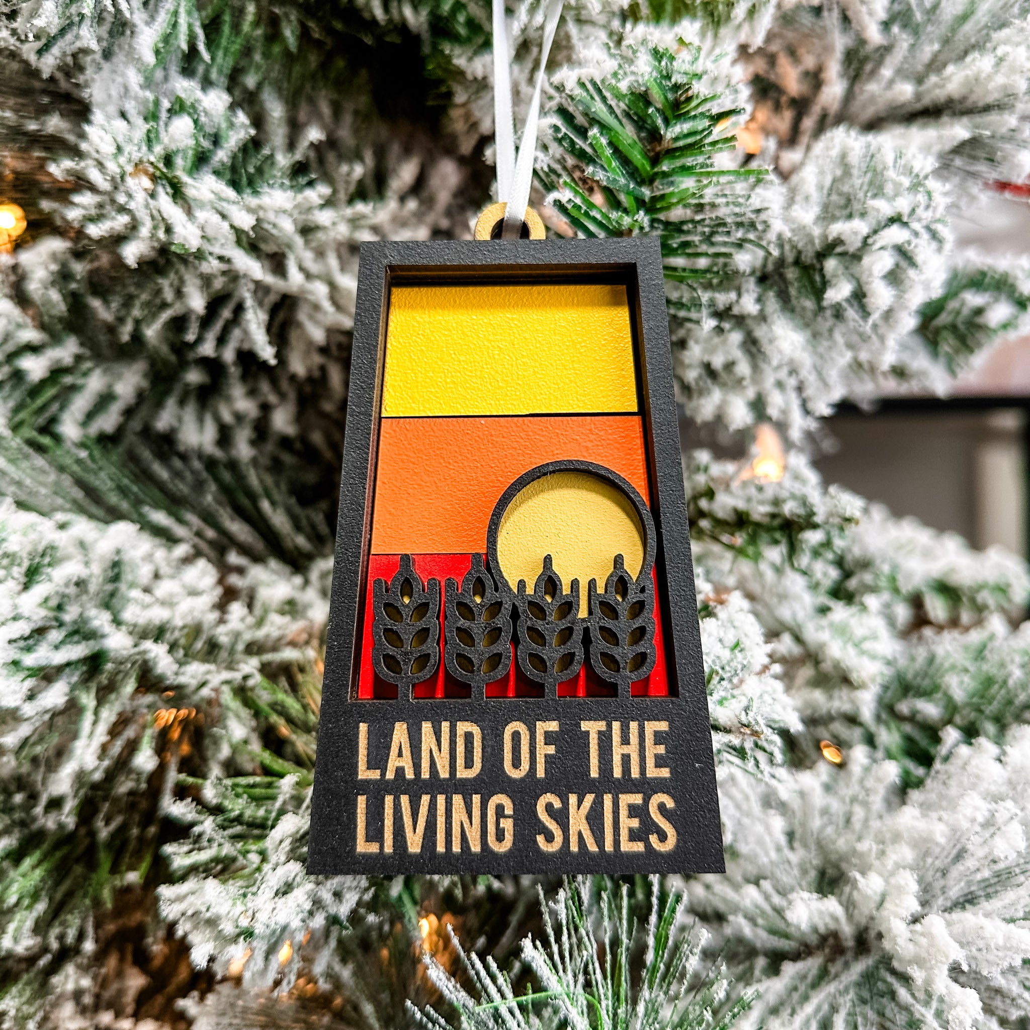 Land of The Living Skies | 3D Wood Ornament