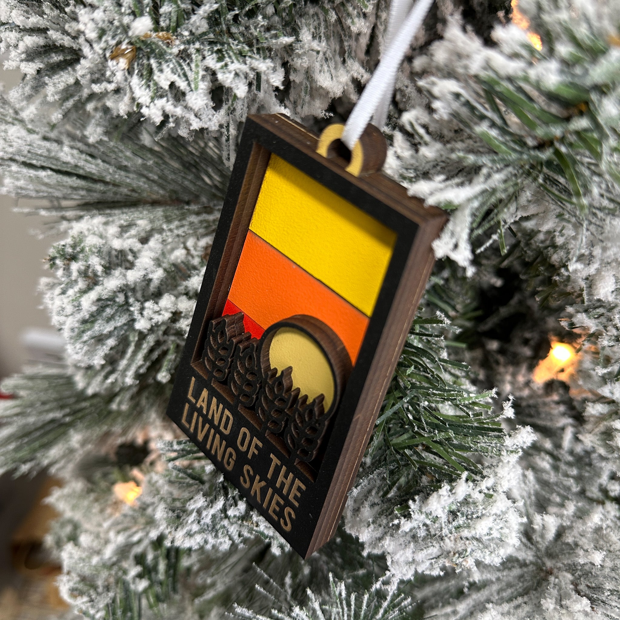 Land of the Living Skies • Wood Ornament, Magnet or Sign • Saskatchewan Souvenirs