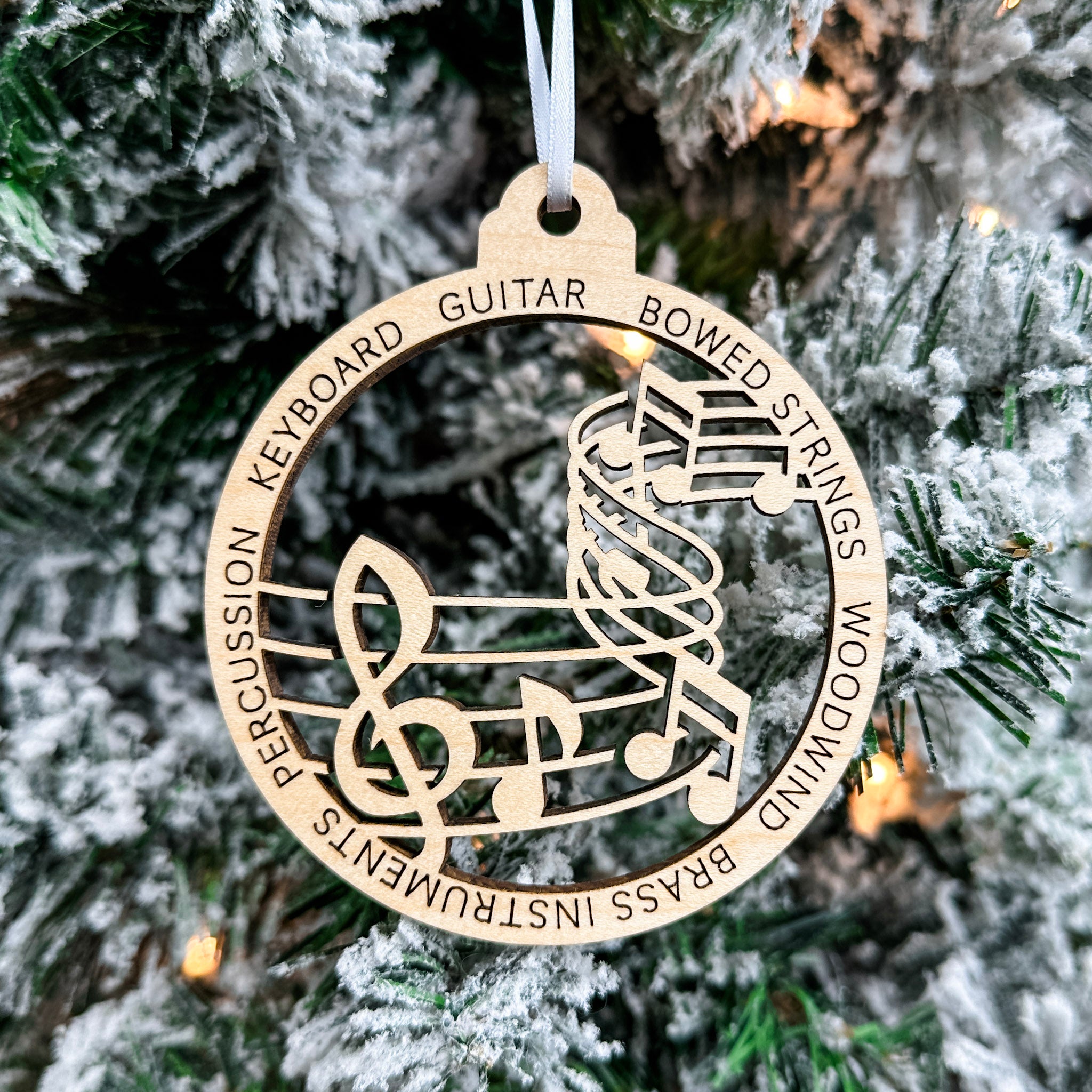 Descriptive Music | Engraved Wood Ornament