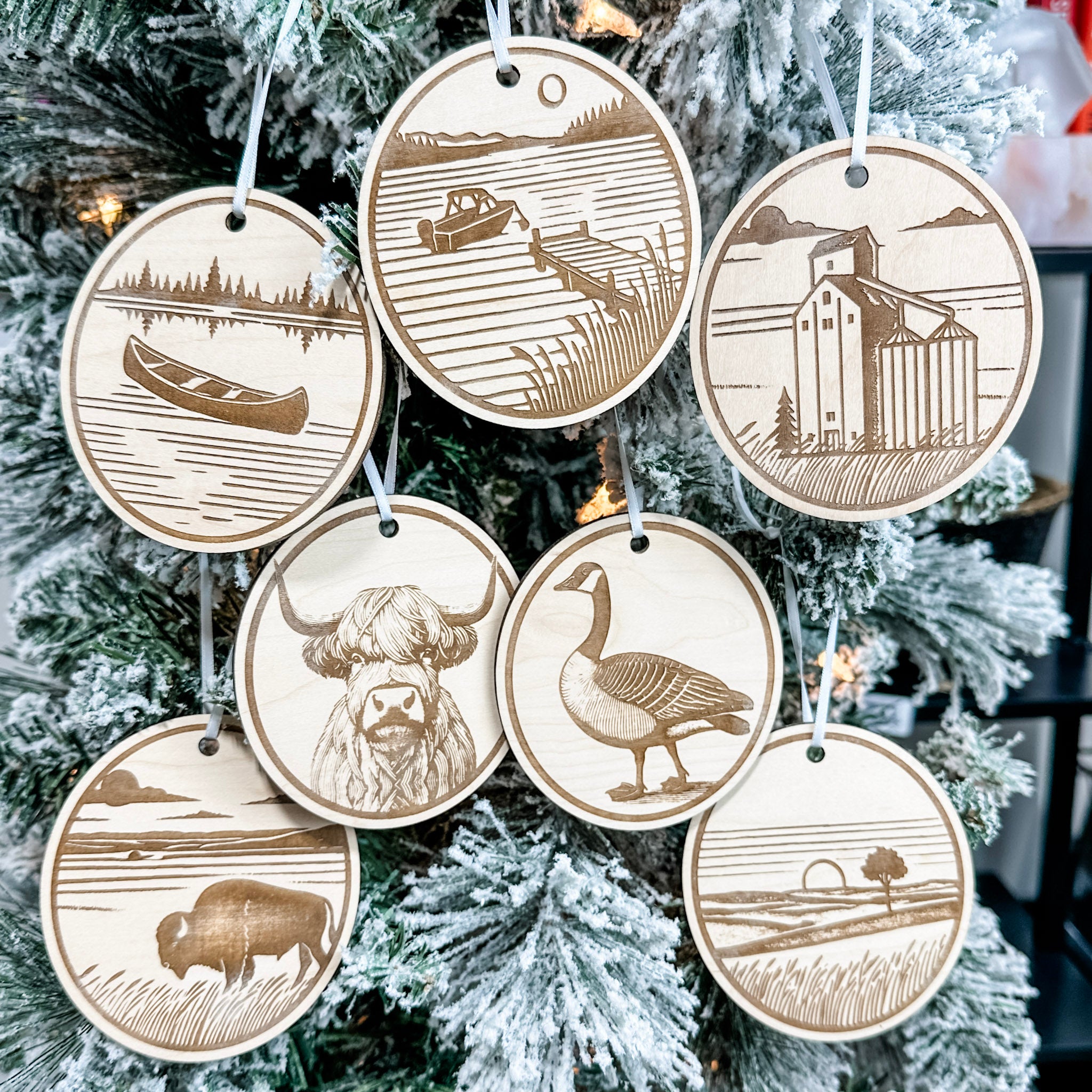 A Simple Life on the Prairies | Engraved Wood Ornaments (Choose from 6!)