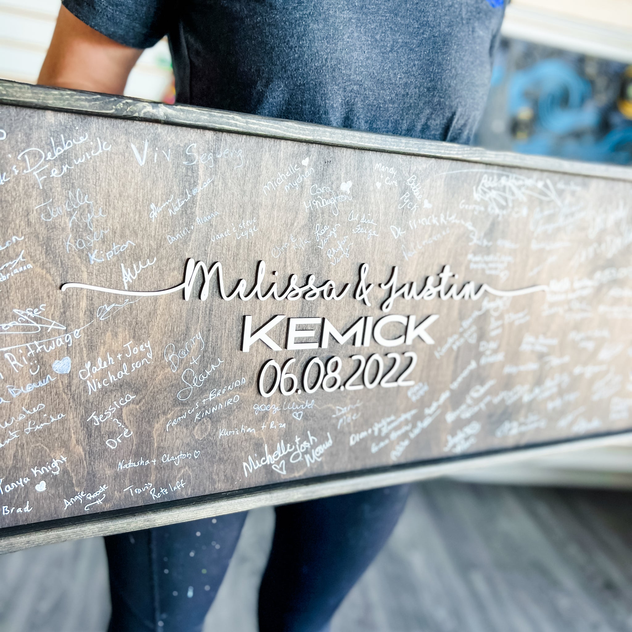 The Original Framed Wedding Guestbook | 3D Wood Sign