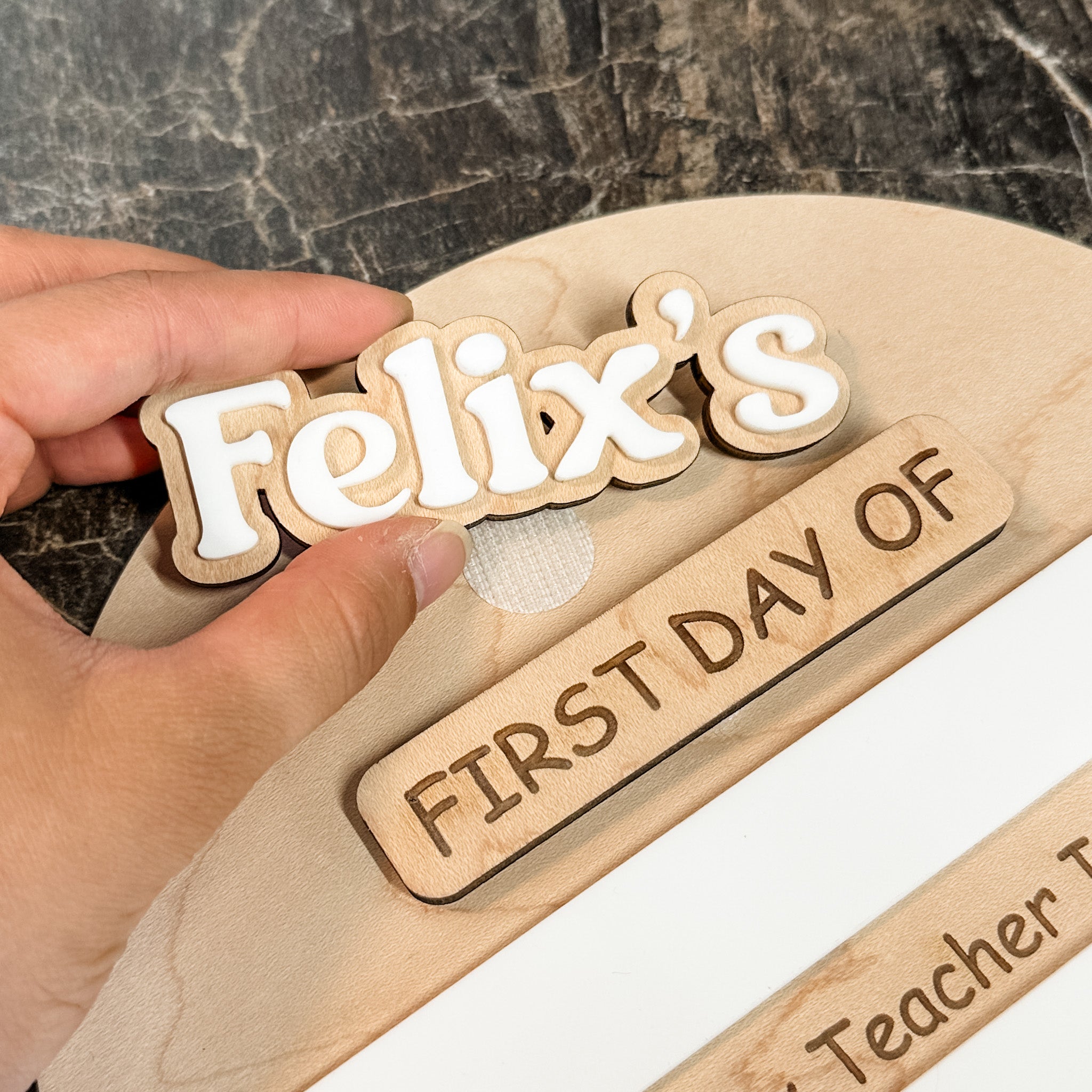 First & Last Day of School • Reversible Wood Arch Mini Sign • For Back to School & Year-End Memories