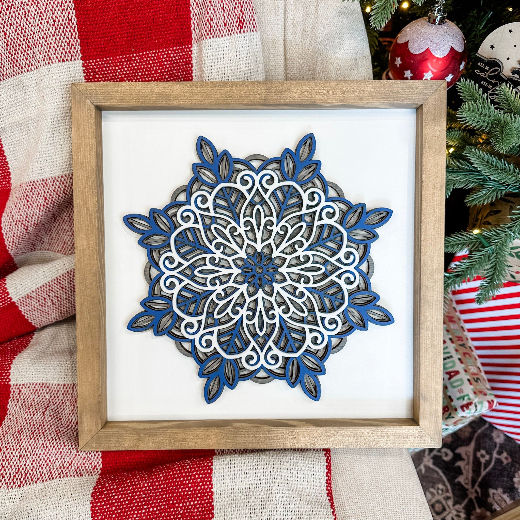 The Single Snowflake | Multilayer Wood & Acrylic Sign