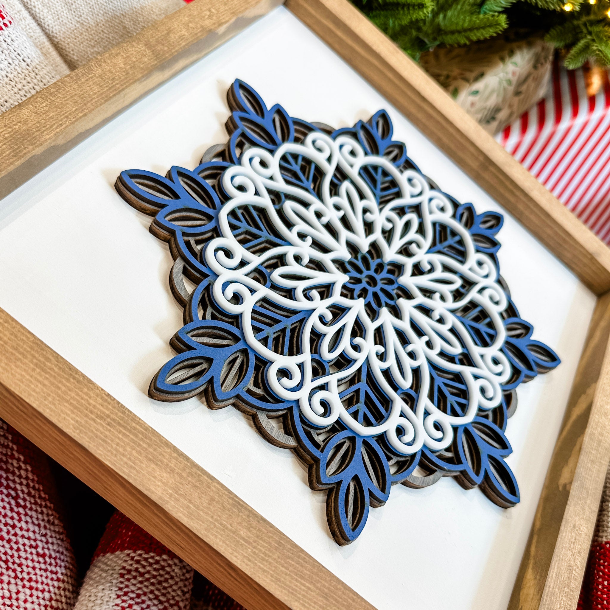 The Single Snowflake | Multilayer Wood & Acrylic Sign