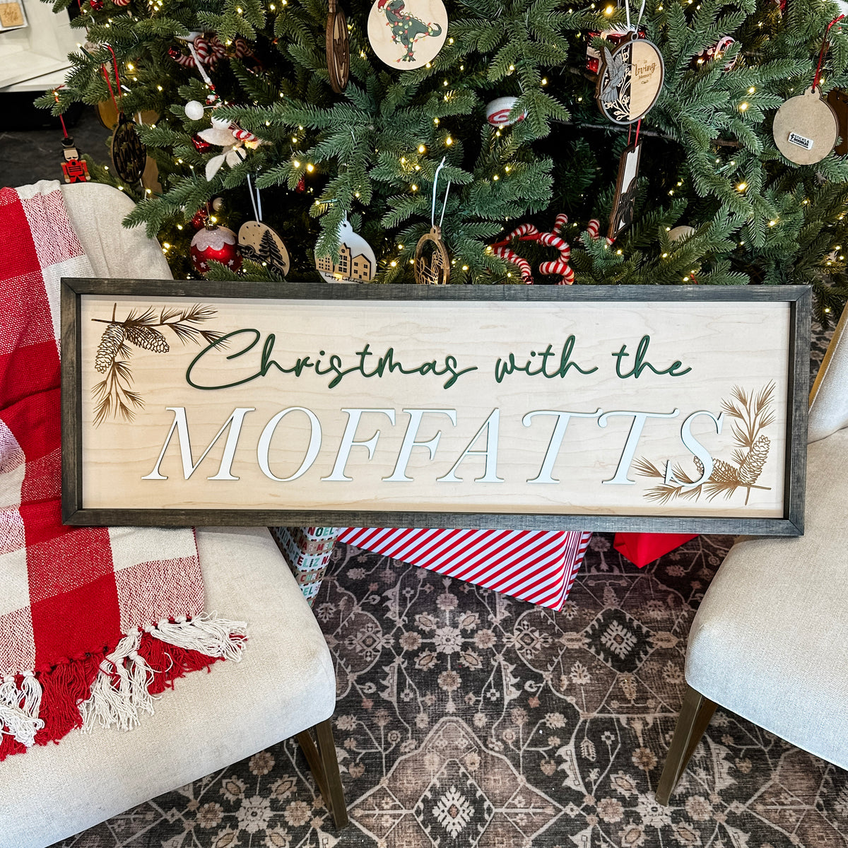 Personalized Pine Family Name Sign