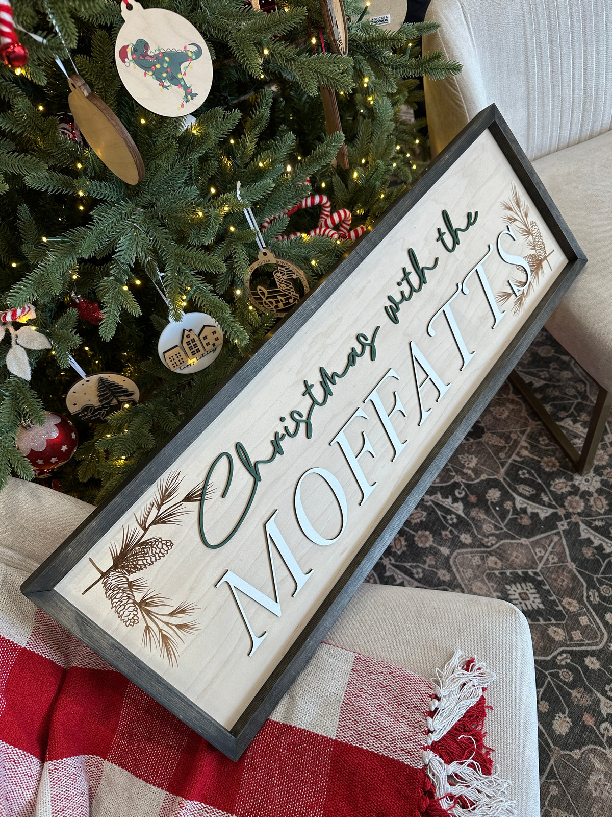 Personalized Pine Family Name Sign
