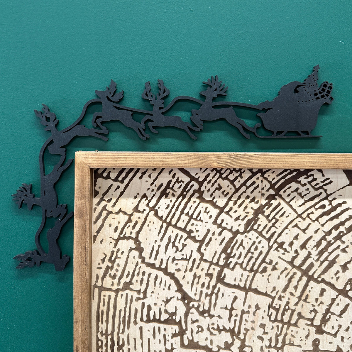 Santa & Reindeer Door Corner