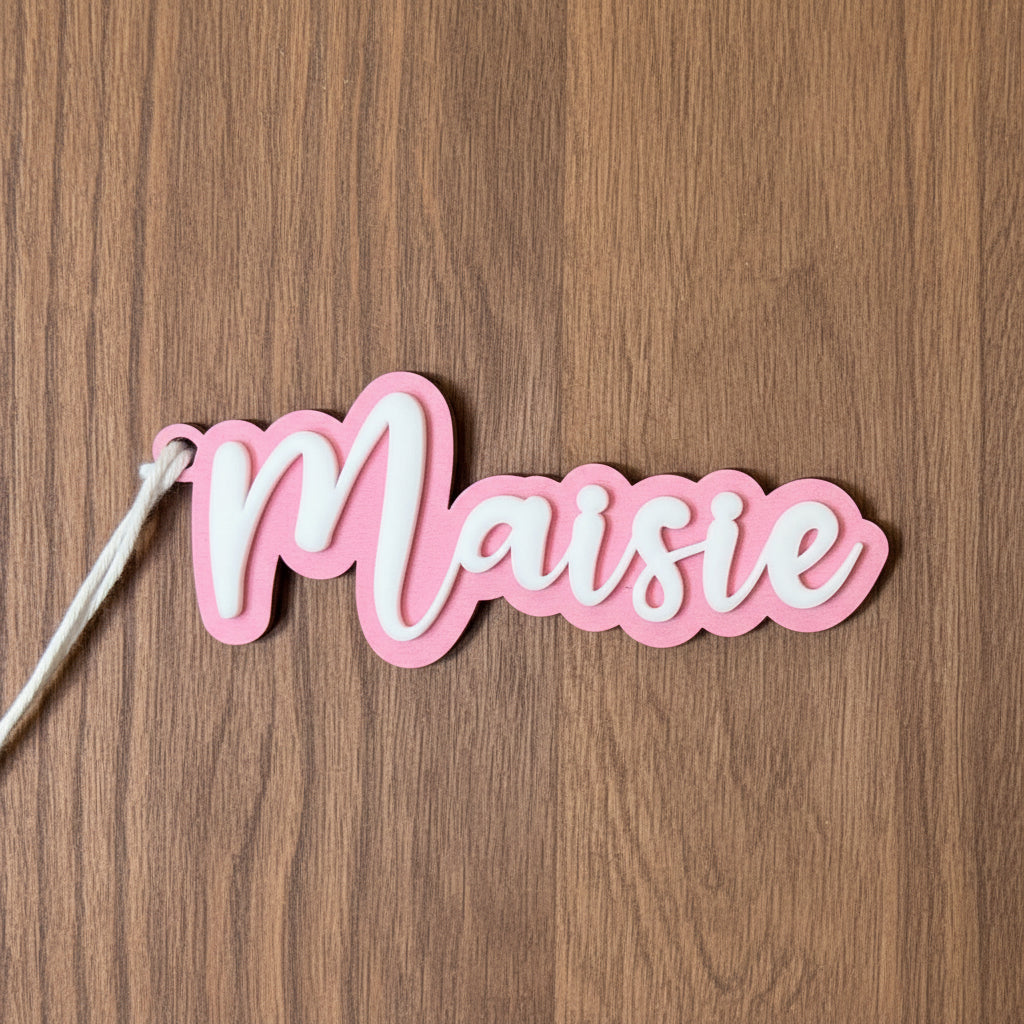 Personalized Stocking Tags With Outline Background